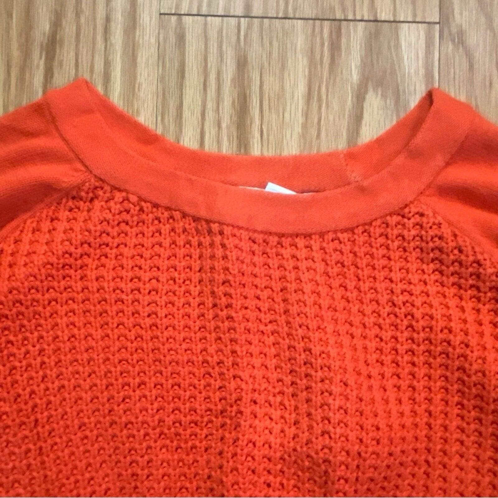 Forever 21 Forever 21 Orange Woven Knit Cotton Sweater Womens Medium Size M / US 6-8 / IT 42-44 - 3 Thumbnail