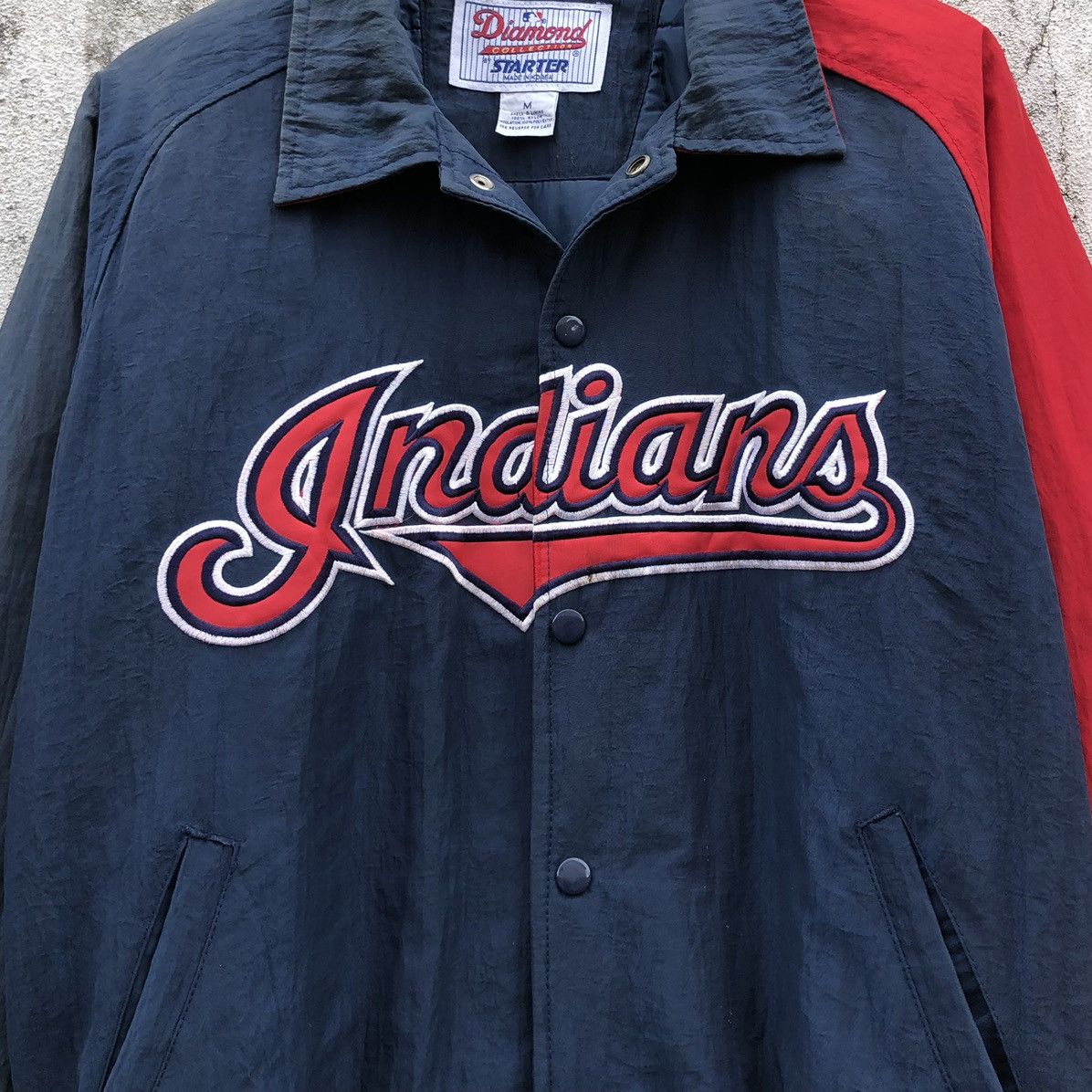 Starter Vintage 90’s STARTER CLEVELAND INDIANS Bomber Jacket Size US M / EU 48-50 / 2 - 3 Thumbnail