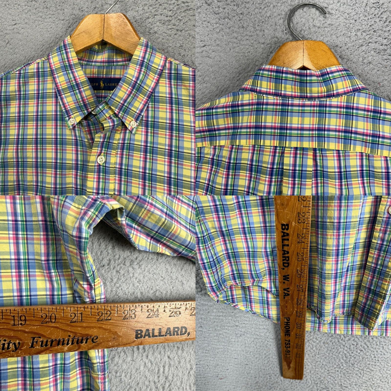Ralph Lauren Ralph Lauren Button-Up Shirt Mens Large Multi Plaid Long Sleeve Pony Tartan Plaid Cotton Casual Winter Accessories: Breathable, 44 inch Chest Size US L / EU 52-54 / 3 - 8 Thumbnail