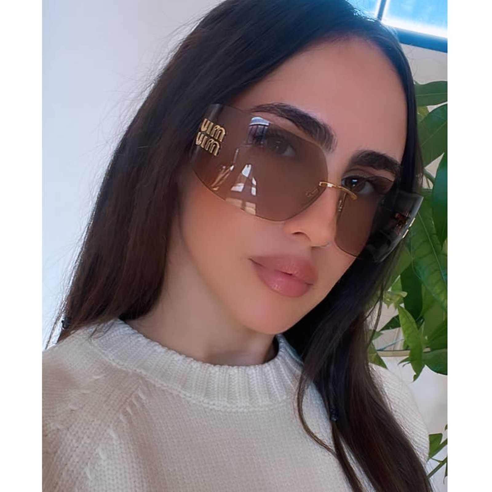 Miu Miu NEW Miu Miu MU54YS Grey Mask Sunglasses Size ONE SIZE - 12 Thumbnail