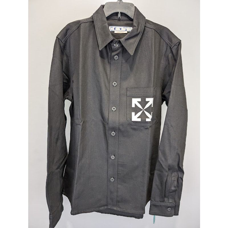 Off-White o1rshd1 Single Arrow Denim Shirt in Black/White Size US XXL / EU 58 / 5 - 2 Thumbnail