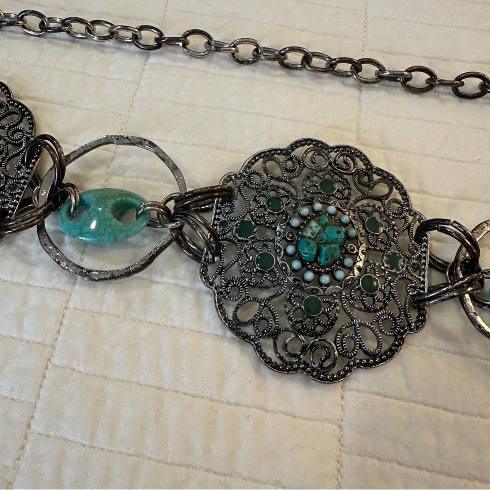 Other Y2K 90’s Concho belt adjustable turquoise adjustable vintage Size ONE SIZE - 3 Thumbnail