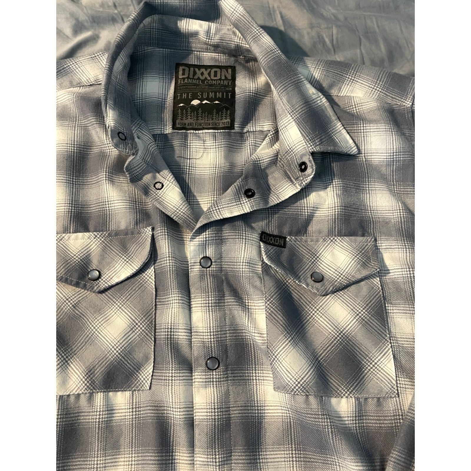 Vintage VINTAGE Dixxon Flannel SHIRT XL Grey White Plaid Mens Casual Limited Edition Summit Size US XL / EU 56 / 4 - 4 Thumbnail