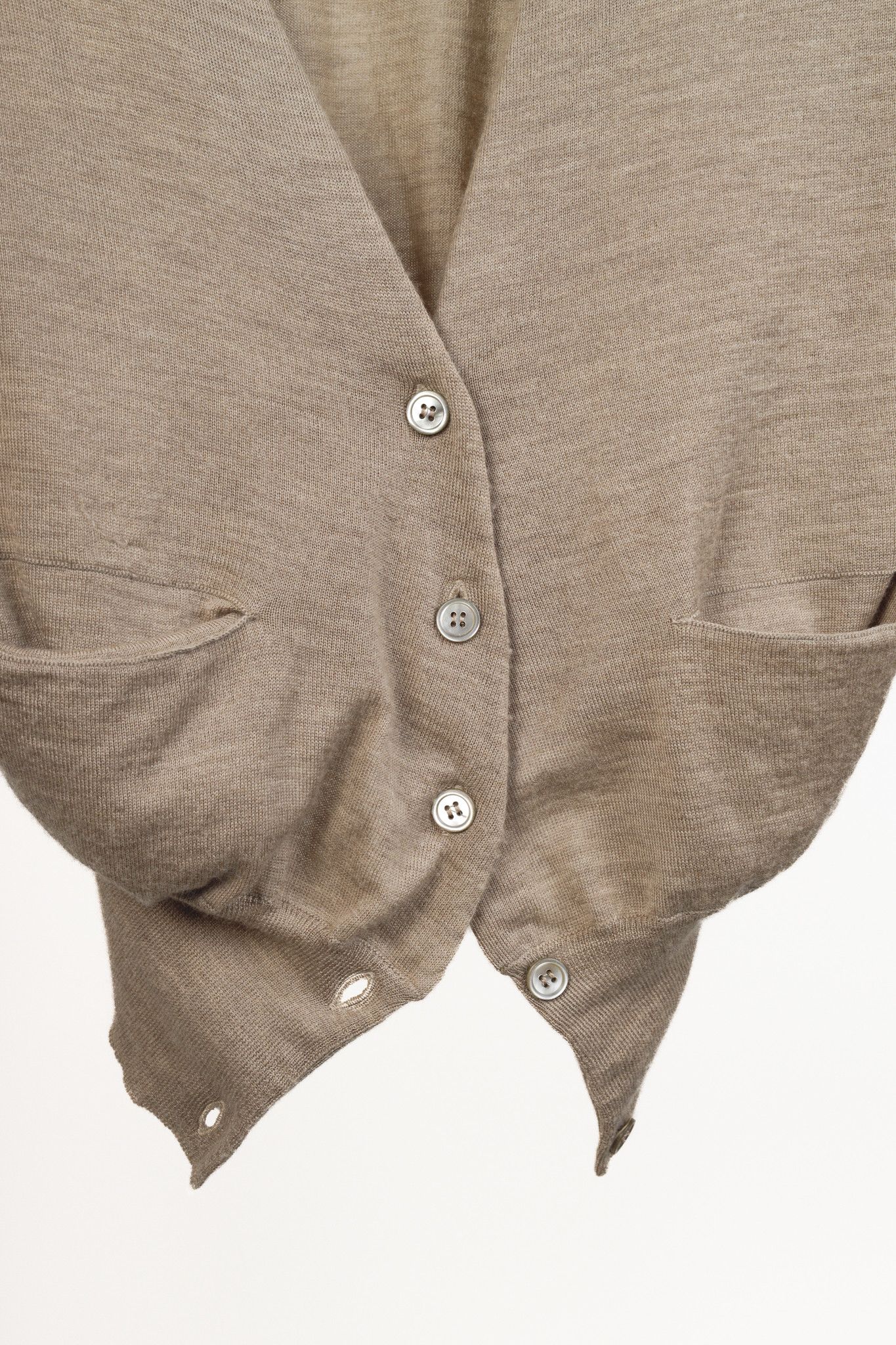 Marni Marni Oatmeal Brown Cashmere V-Neck Cardigan Size S / US 4 / IT 40 - 7 Thumbnail