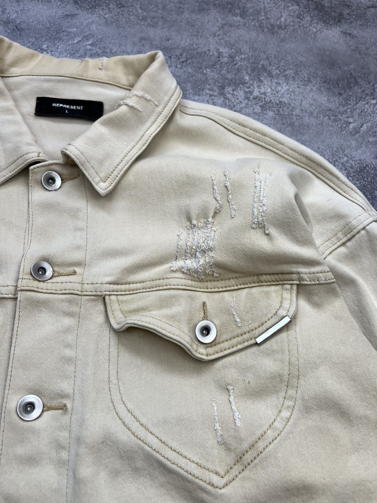 Represent Clo. Represent Denim Beige Jacket Bomber Rare Size US L / EU 52-54 / 3 - 5 Thumbnail
