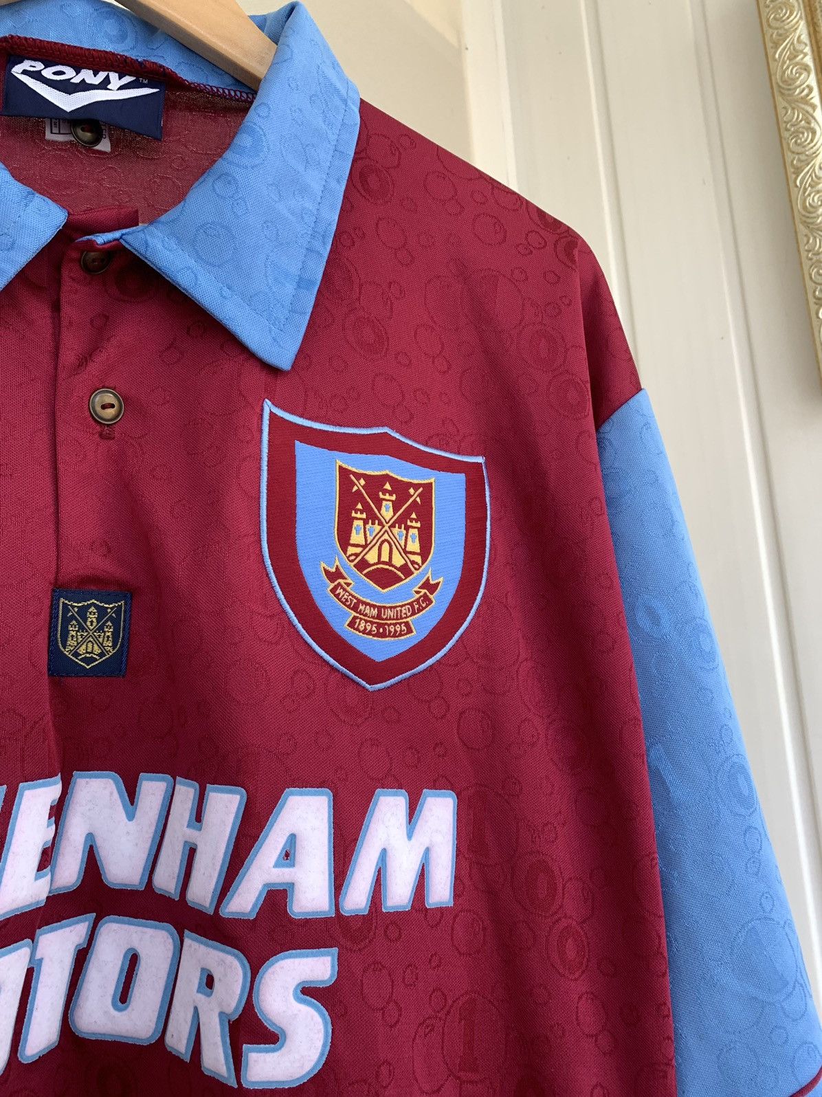 PONY Pony West Ham United FC Vintage 1995-1997 Home Shirt Size M Size US M / EU 48-50 / 2 - 4 Thumbnail