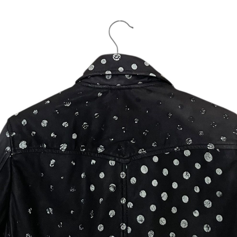 Seditionaries Vintage Brand Double Collar Polka Dot Leather Jacket 1990s Size US M / EU 48-50 / 2 - 8 Thumbnail
