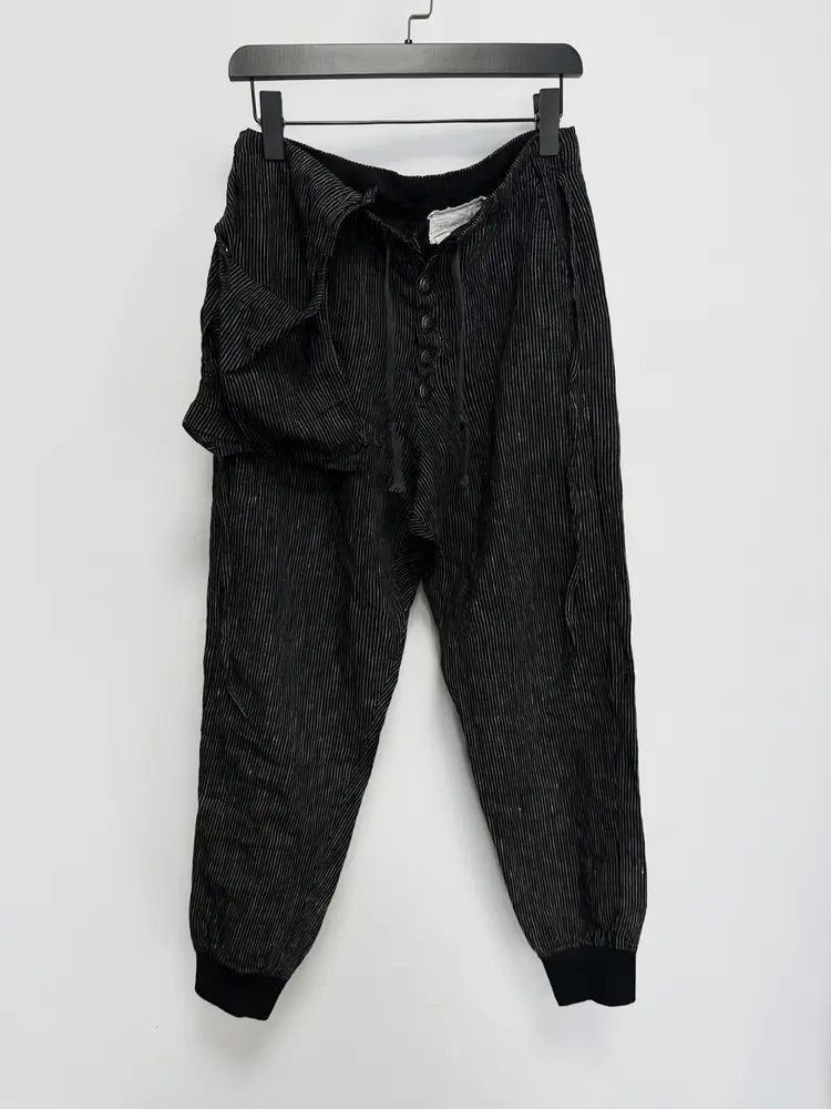 Greg Lauren Sz 1 Greg Lauren Stripes Linen Sweatpants-2505 Size US 30 / EU 46 - 1 Thumbnail