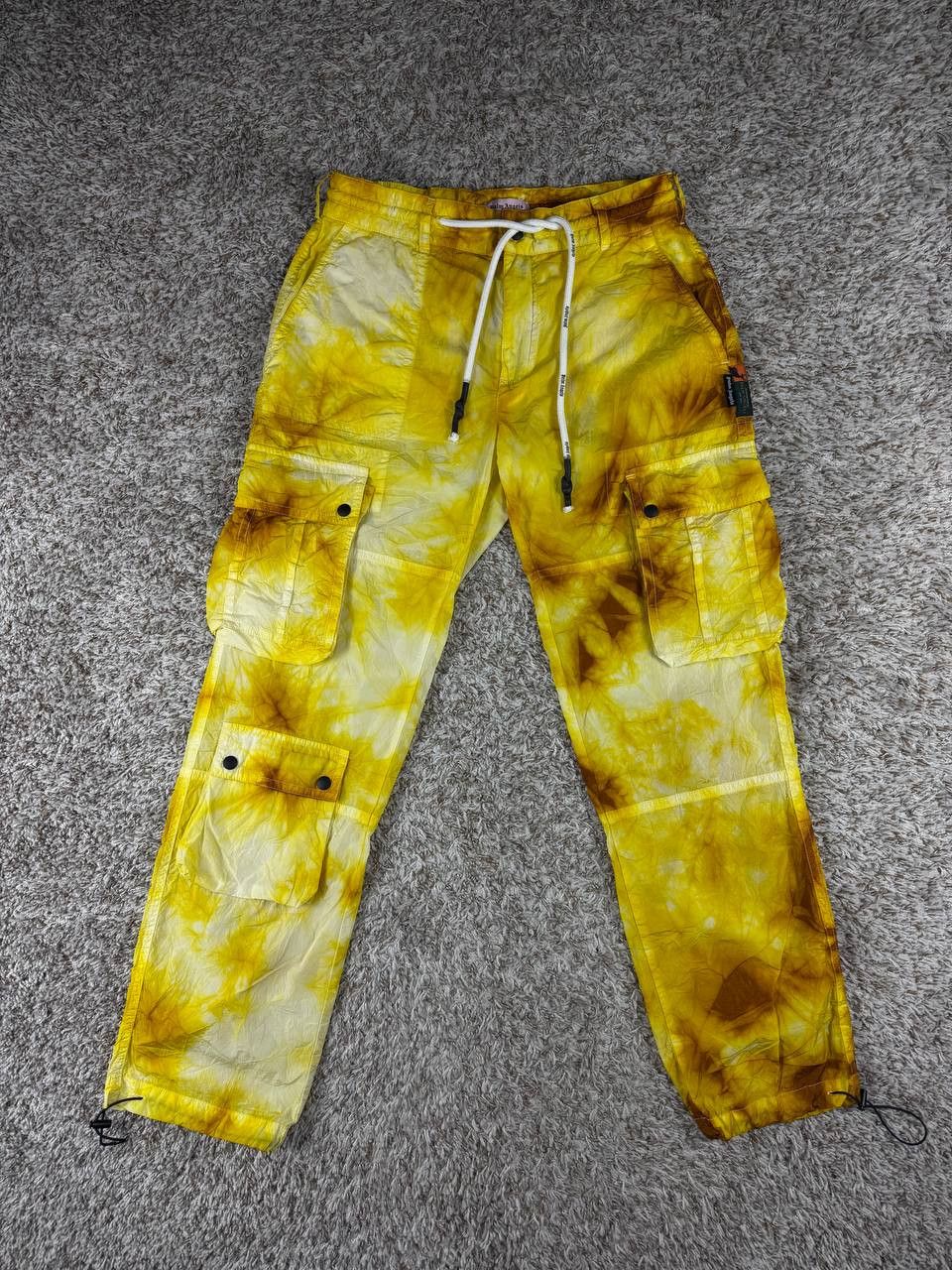 Palm Angels Palm Angels Tie-Dye Shell Cargo Pants Yellow Size US 30 / EU 46 - 1 Thumbnail