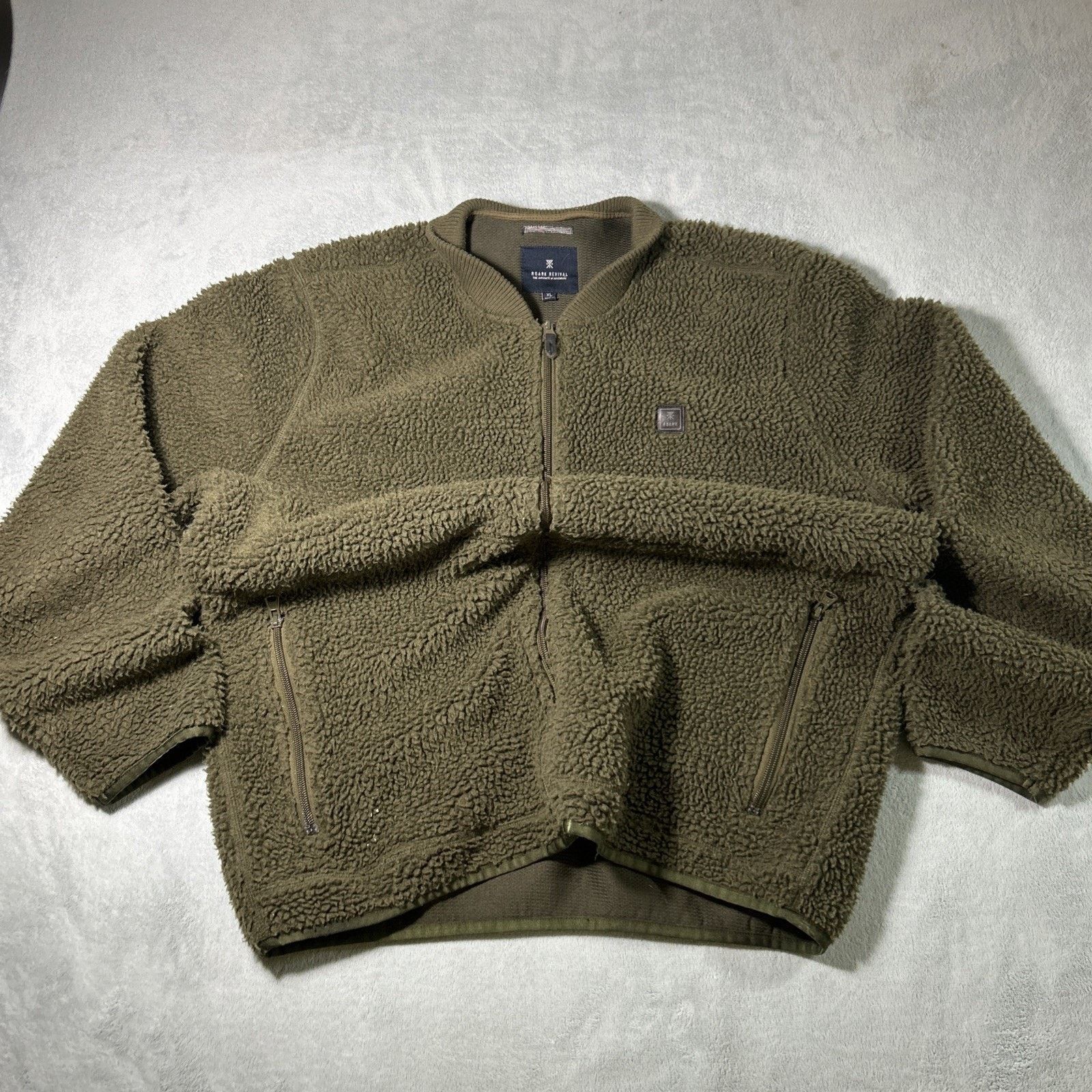 Patagonia Roark Sherpa High Pile Fleece Sweater Mens XL Earth Green Size US XL / EU 56 / 4 - 12 Thumbnail