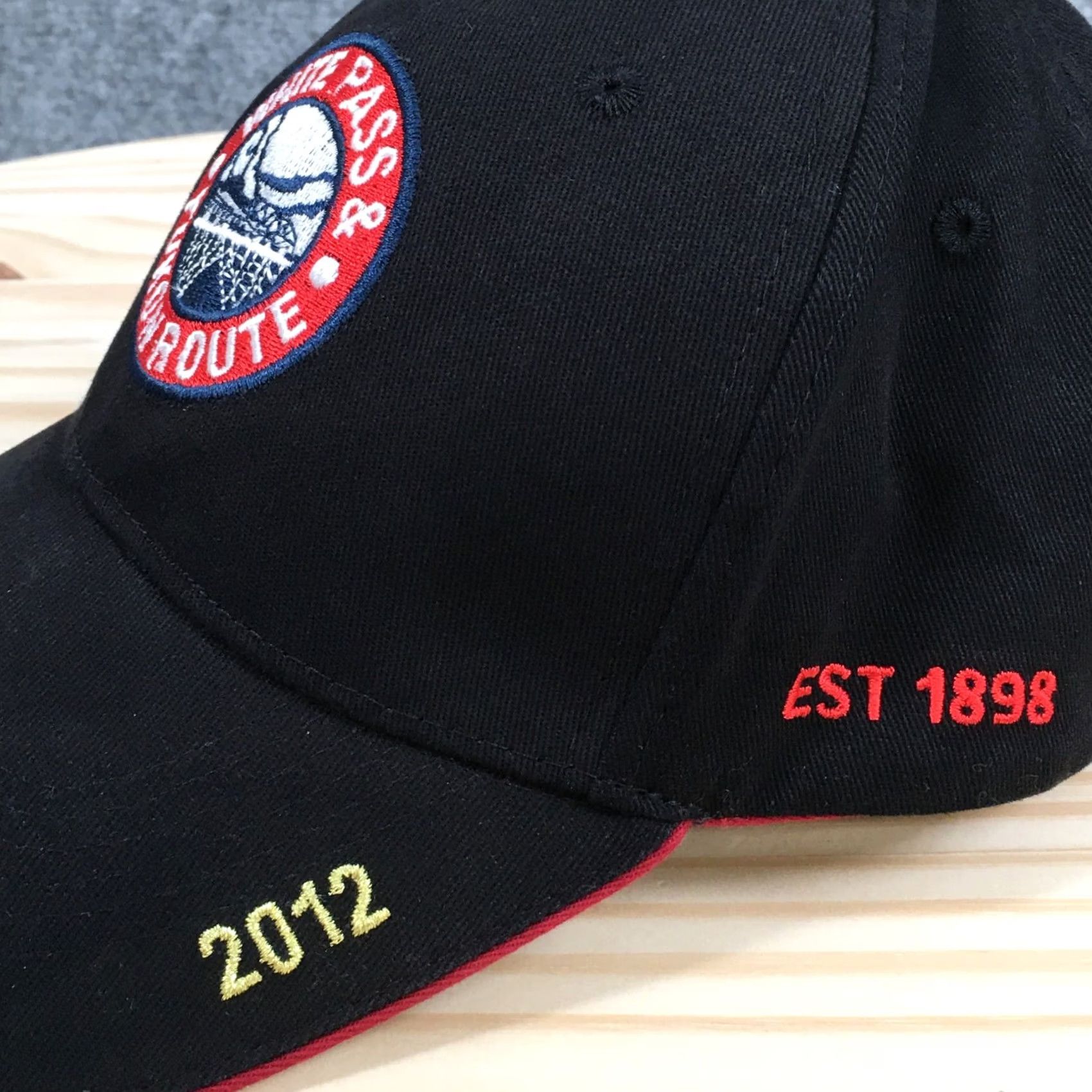 Vintage White Pass & Yukon Route 2012 Skagway Alaska Railroad Baseball Cap Hat Black Men Size ONE SIZE - 4 Thumbnail