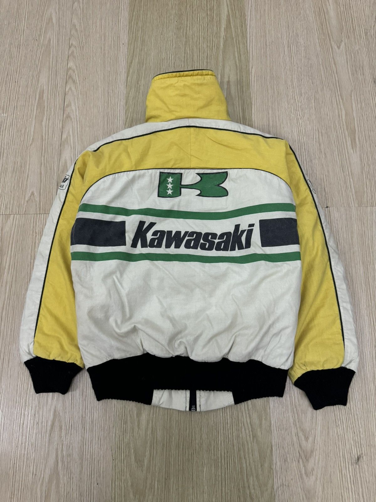 Vintage 🔥RARE Vintage 80’s Kawasaki Racing Team bomber jacket Size US M / EU 48-50 / 2 - 2 Thumbnail