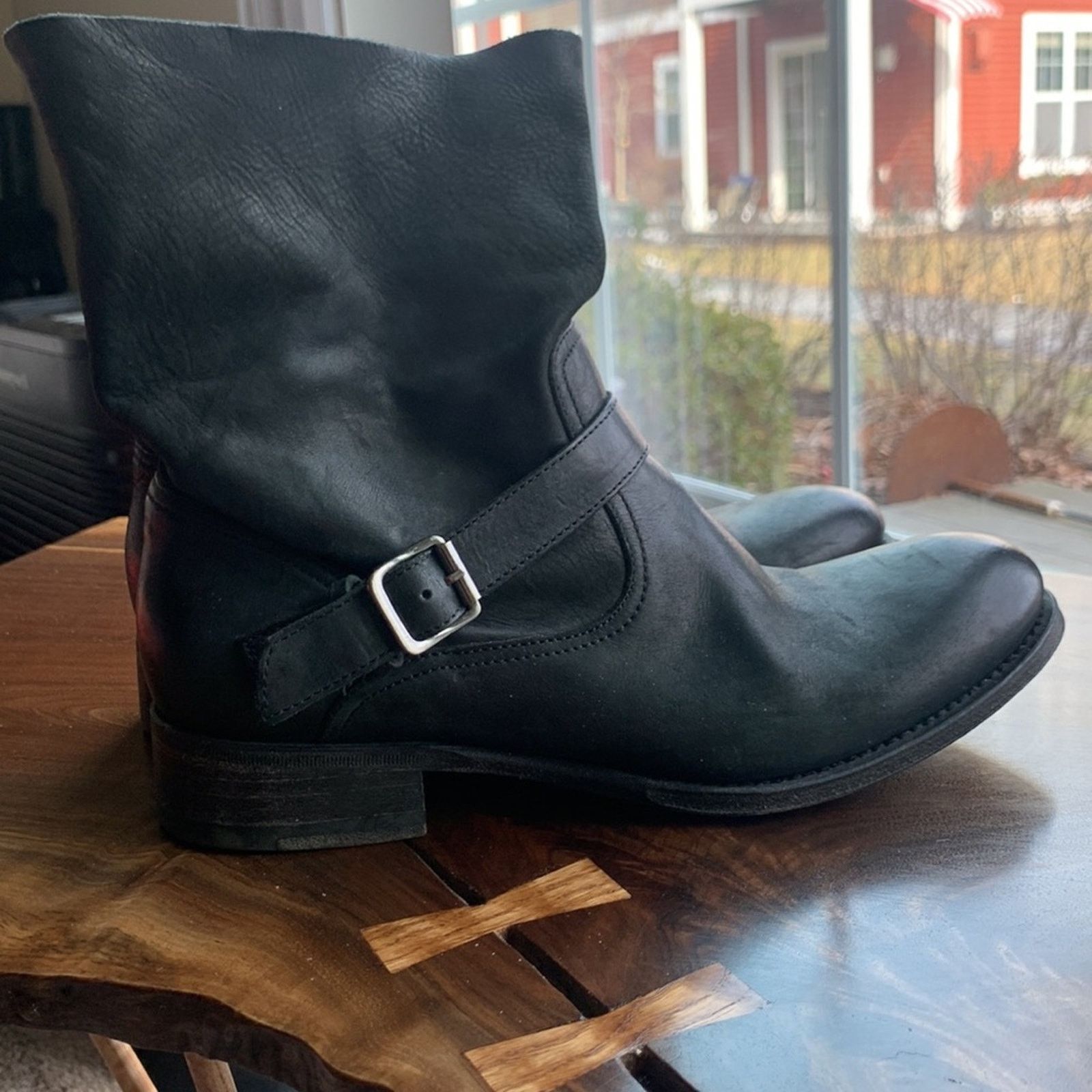 n.d.c. made by hand n.d.c. handmade black ankle booties,Italian leather Size US 8 / IT 38 - 4 Thumbnail
