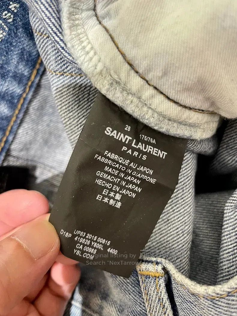 Hedi Slimane Saint Laurent 16SS Distressed Denim Jeans. Size US 28 / EU 44 - 7 Thumbnail