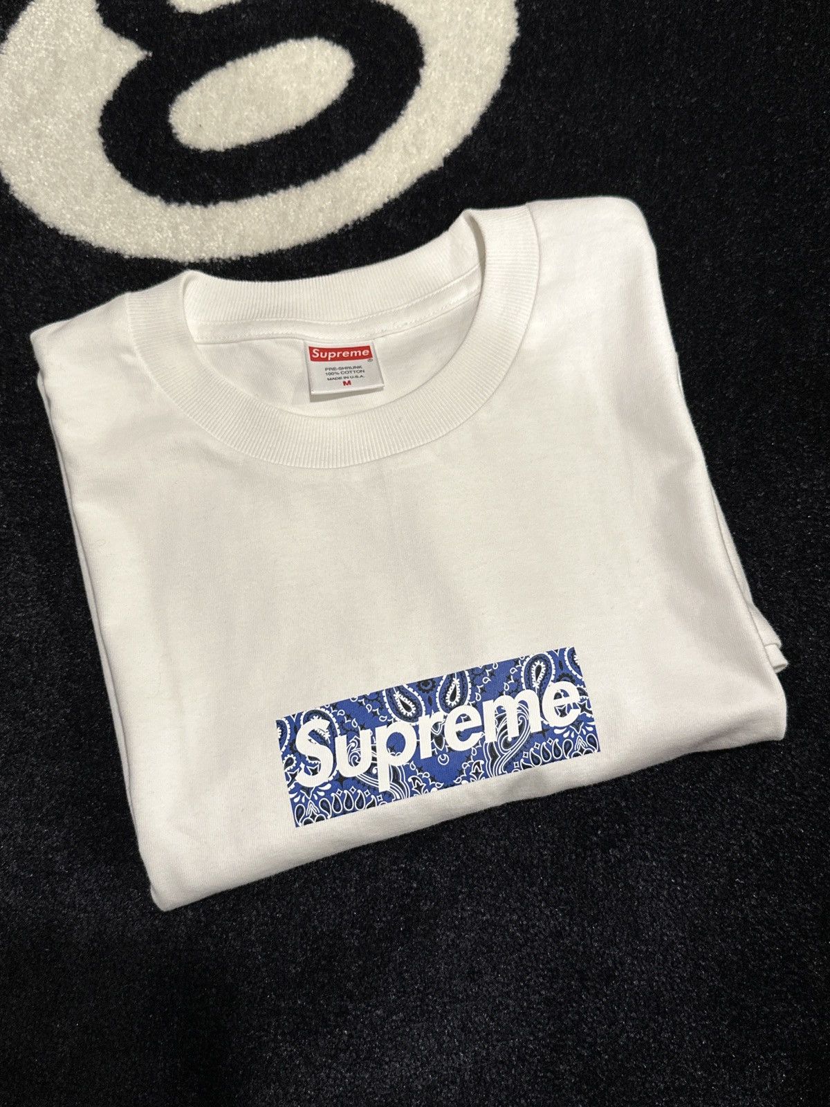 Supreme Supreme Blue Bandana Box Logo Tee White Size M | Grailed 