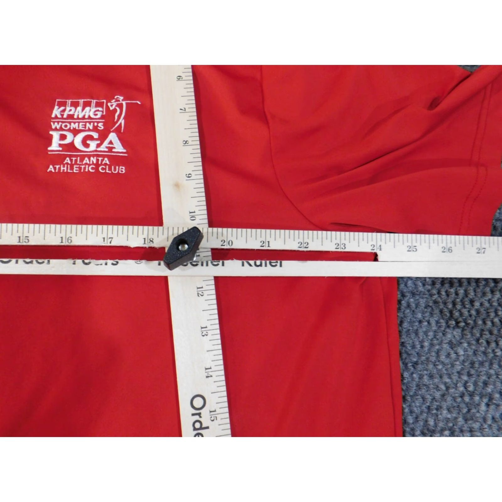 RLX Ralph Lauren RLX Ralph Lauren Polo Shirt XL Red Mens stretch golf polyester solid short sleeve collared logo Size US XL / EU 56 / 4 - 6 Thumbnail