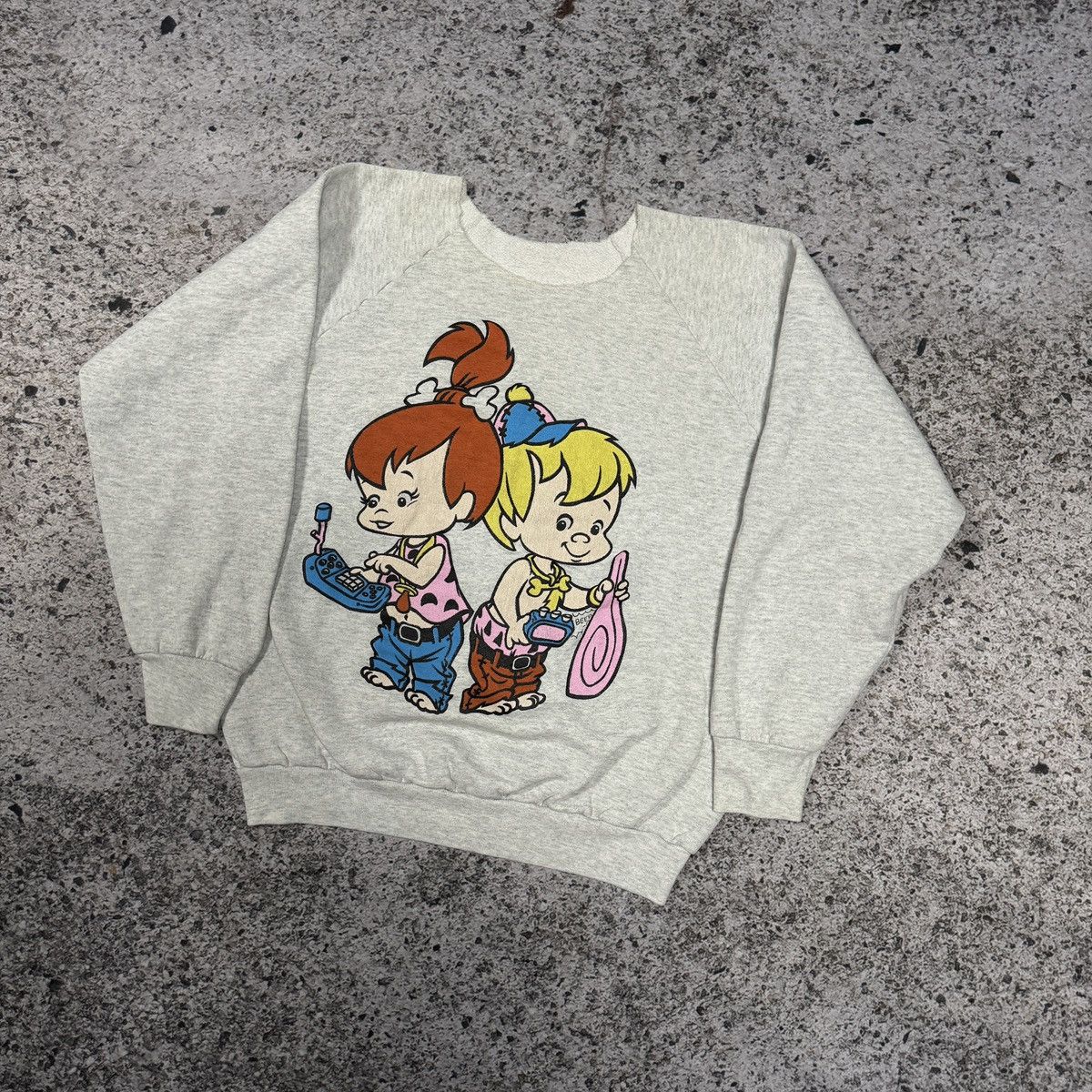 Vintage VINTAGE 90s FLINTSTONES BAM BAM PEBBLES CREWNECK SWEATSHIRT Size US M / EU 48-50 / 2 - 2 Thumbnail