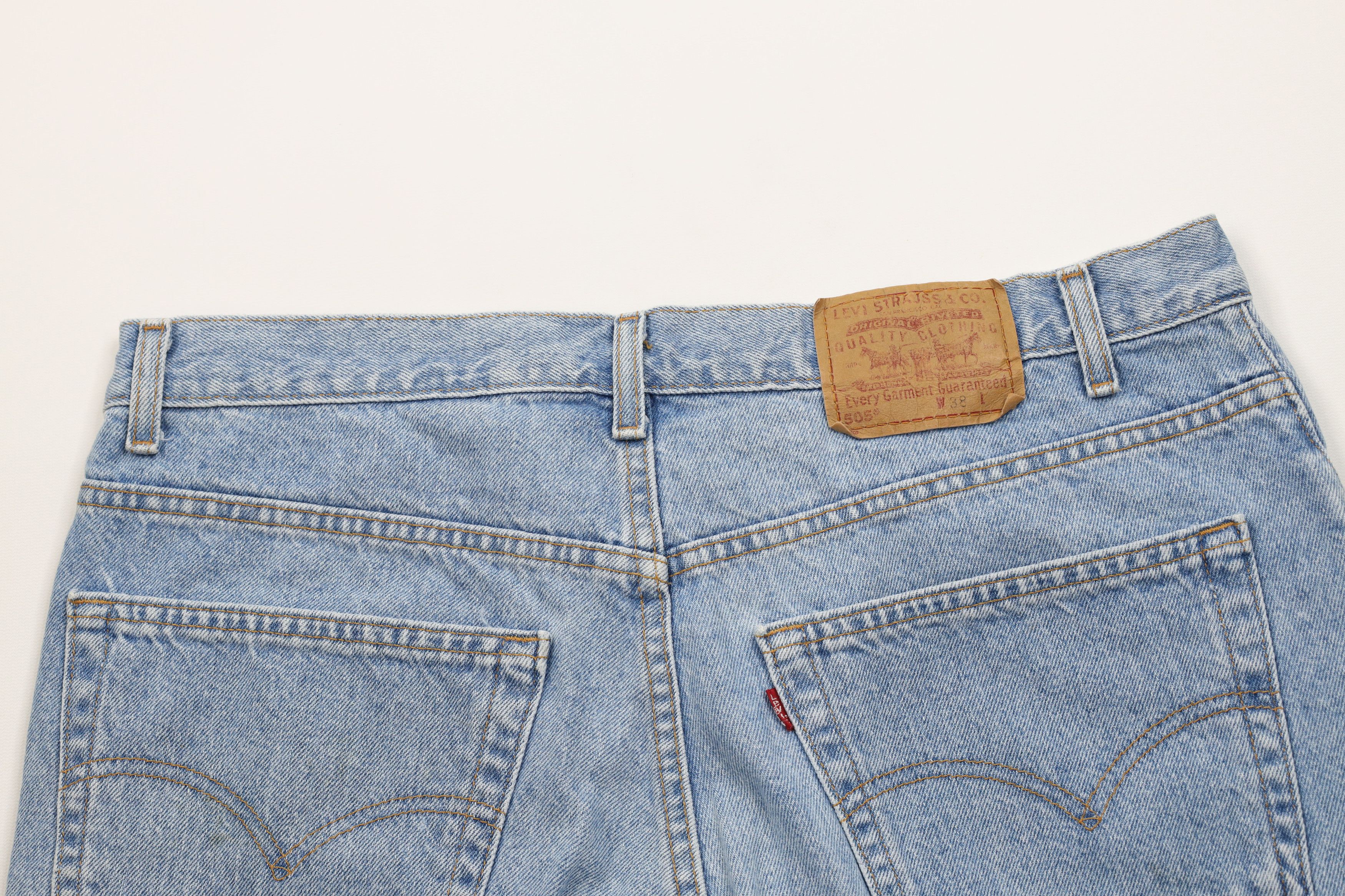Levi's × Vintage Vintage Y2K 2002 Levis 505 Regular Fit Denim Jean Shorts USA Size US 38 / EU 54 - 12 Thumbnail