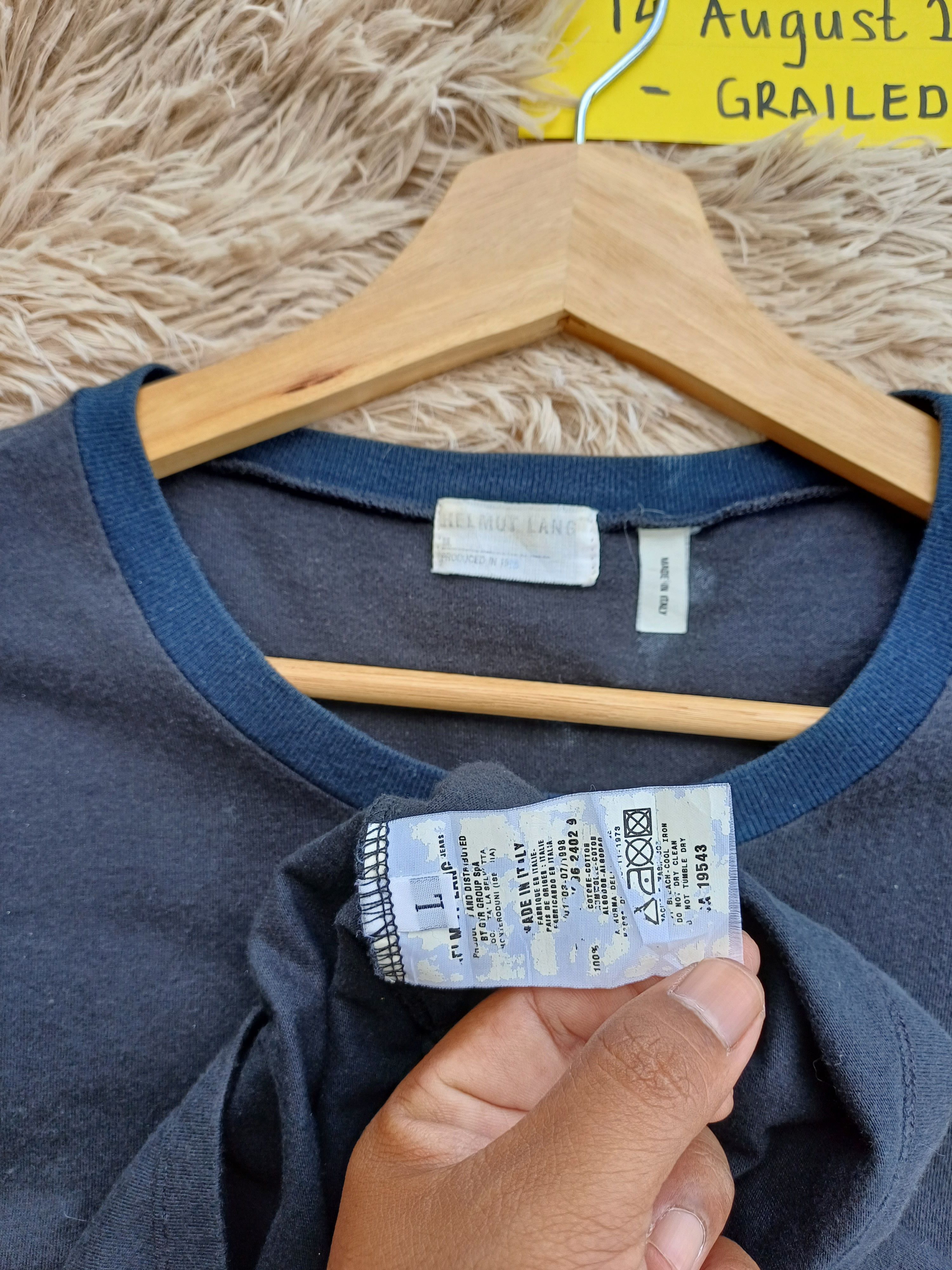 Helmut Lang Vintage SS1998 Helmut Lang Jeans Limited Ed Spellout Tshirt Size US M / EU 48-50 / 2 - 12 Thumbnail