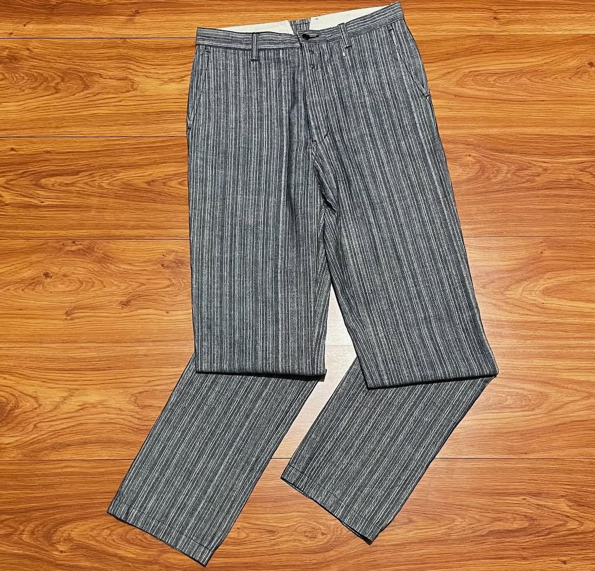 Japanese Brand 2000s Journal Grained Stripe Buckle Herringbone Work y2k Lgb Size US 30 / EU 46 - 2 Thumbnail