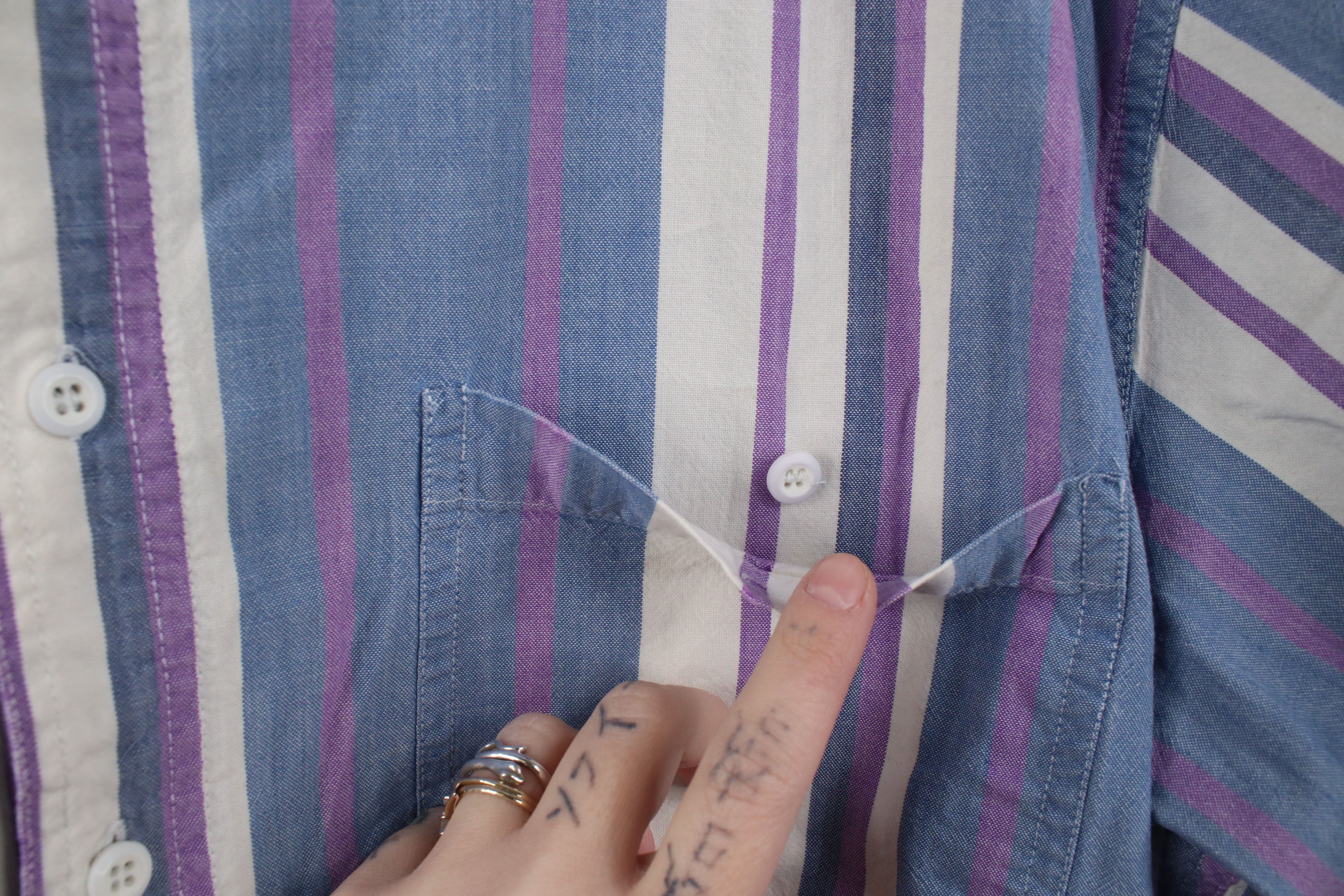 Vintage Vintage 90s Streetwear Block Short Sleeve Button Down Shirt Size US L / EU 52-54 / 3 - 6 Thumbnail