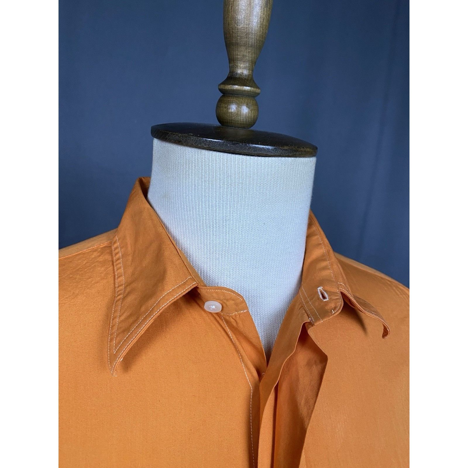 Yves Saint Laurent Yves Saint Laurent YSL Vintage Men's Orange Longsleeve Shirt Size US L / EU 52-54 / 3 - 6 Thumbnail