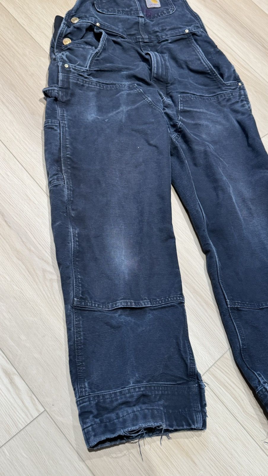 Carhartt Carharrt double knee carpenter overalls pants distressed Size US 32 / EU 48 - 4 Thumbnail
