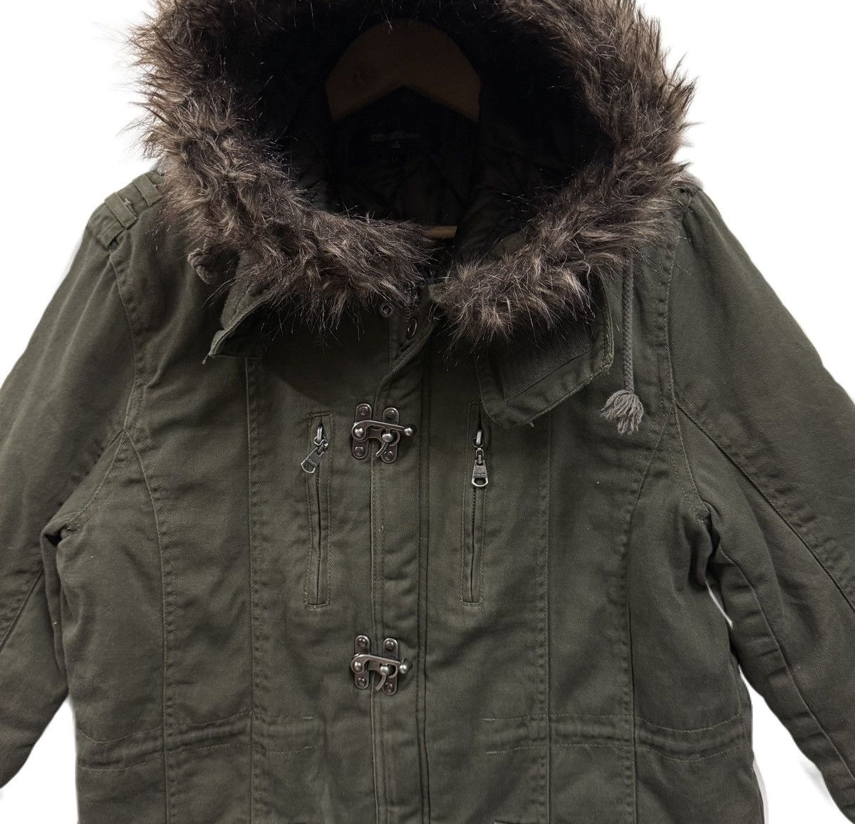 ジャケット・アウター in the attic fur hooded fireman jacket In The Attic Fireman Clasp Fur Hooded Parka Size tagged:LL