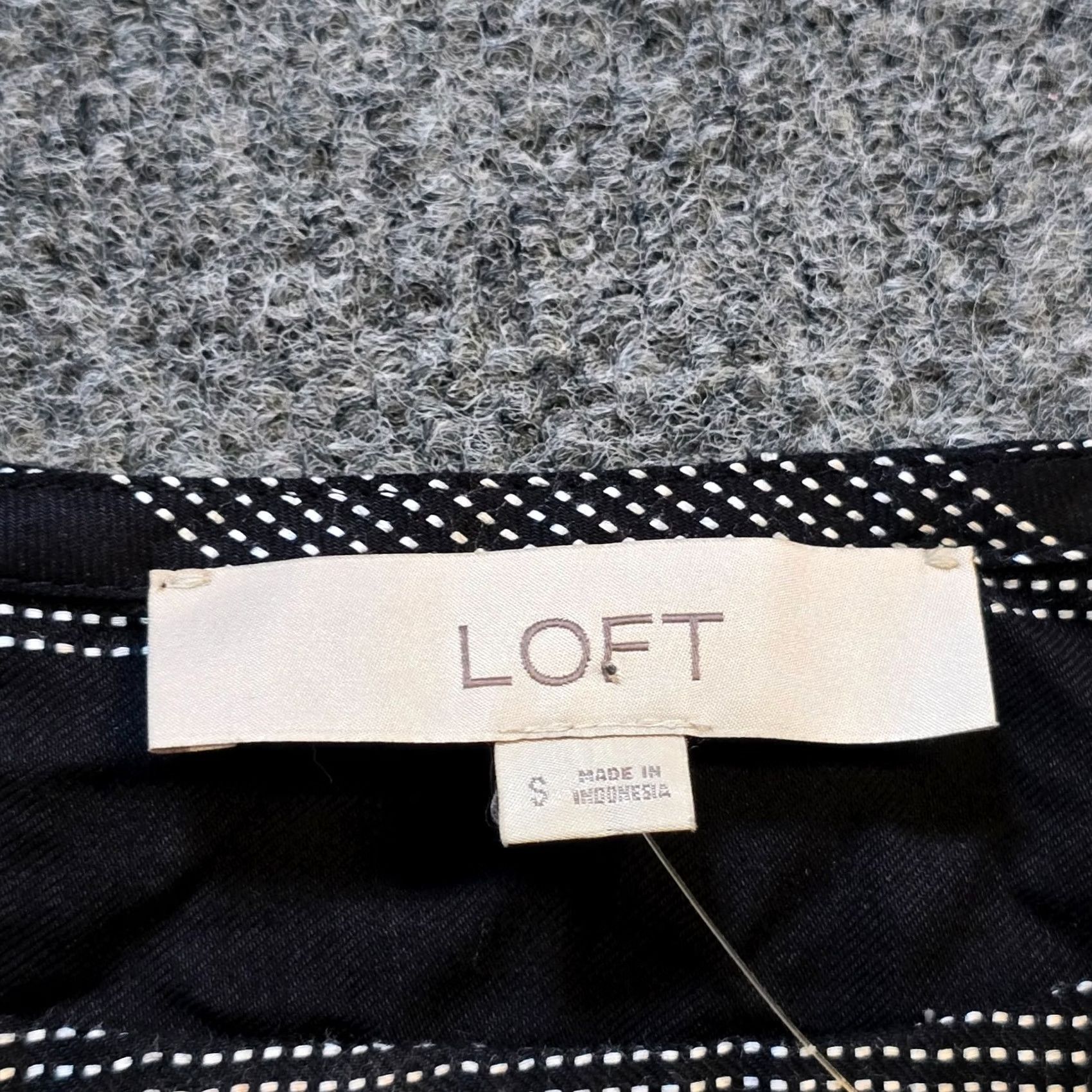 Loft LOFT Dress Womens Size Small Black Striped Short Sleeve Belted Casual Basic Shirt Womens Dress Size 28" / US 6 / IT 42 - 4 Thumbnail
