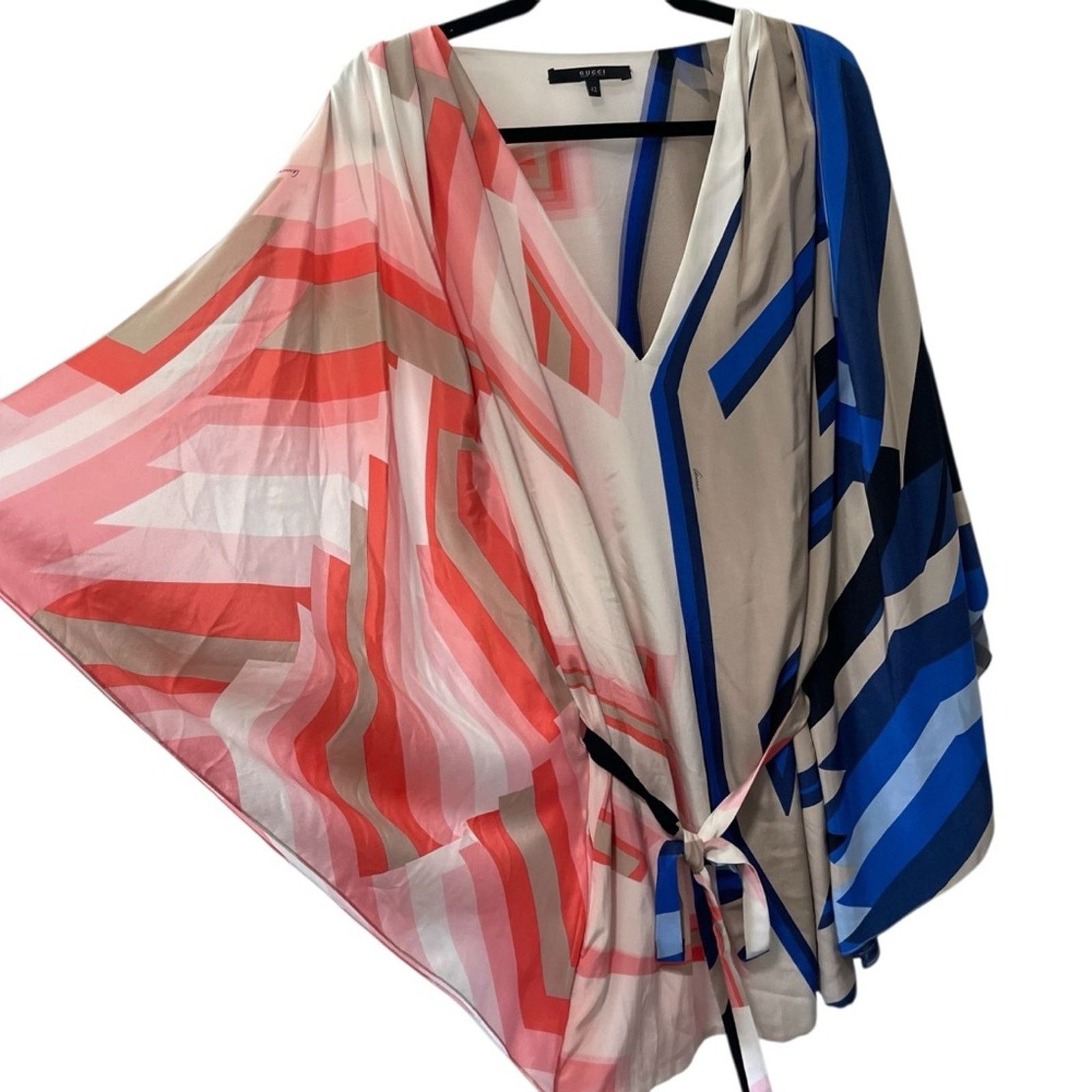 Gucci Gucci Silk V Neck Hip Length Kaftan Multicolor Size 42/6 US Size M / US 6-8 / IT 42-44 - 2 Thumbnail
