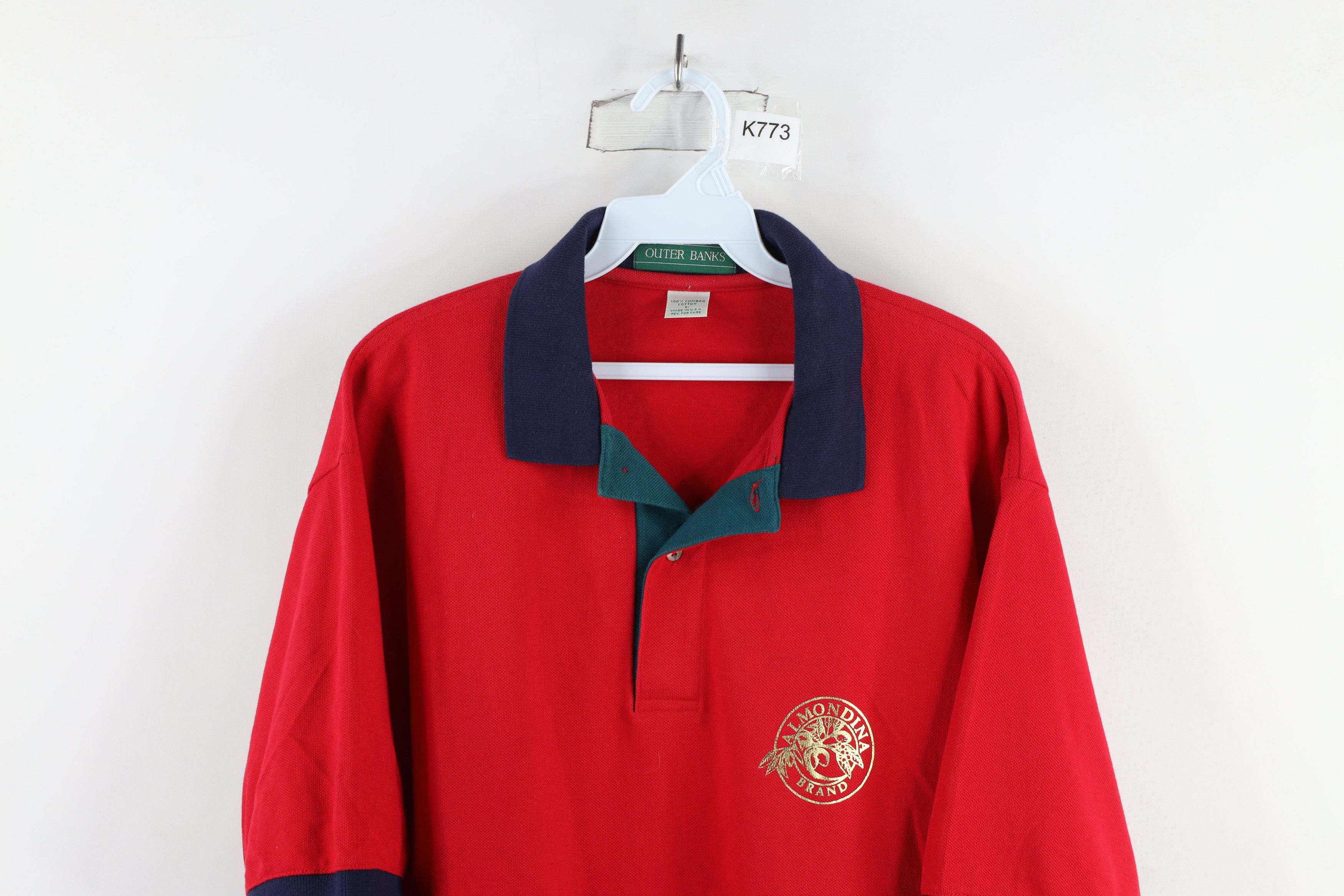 Vintage Vintage 90s Out Almondina Brand Biscuits Polo Shirt USA Size US L / EU 52-54 / 3 - 2 Thumbnail