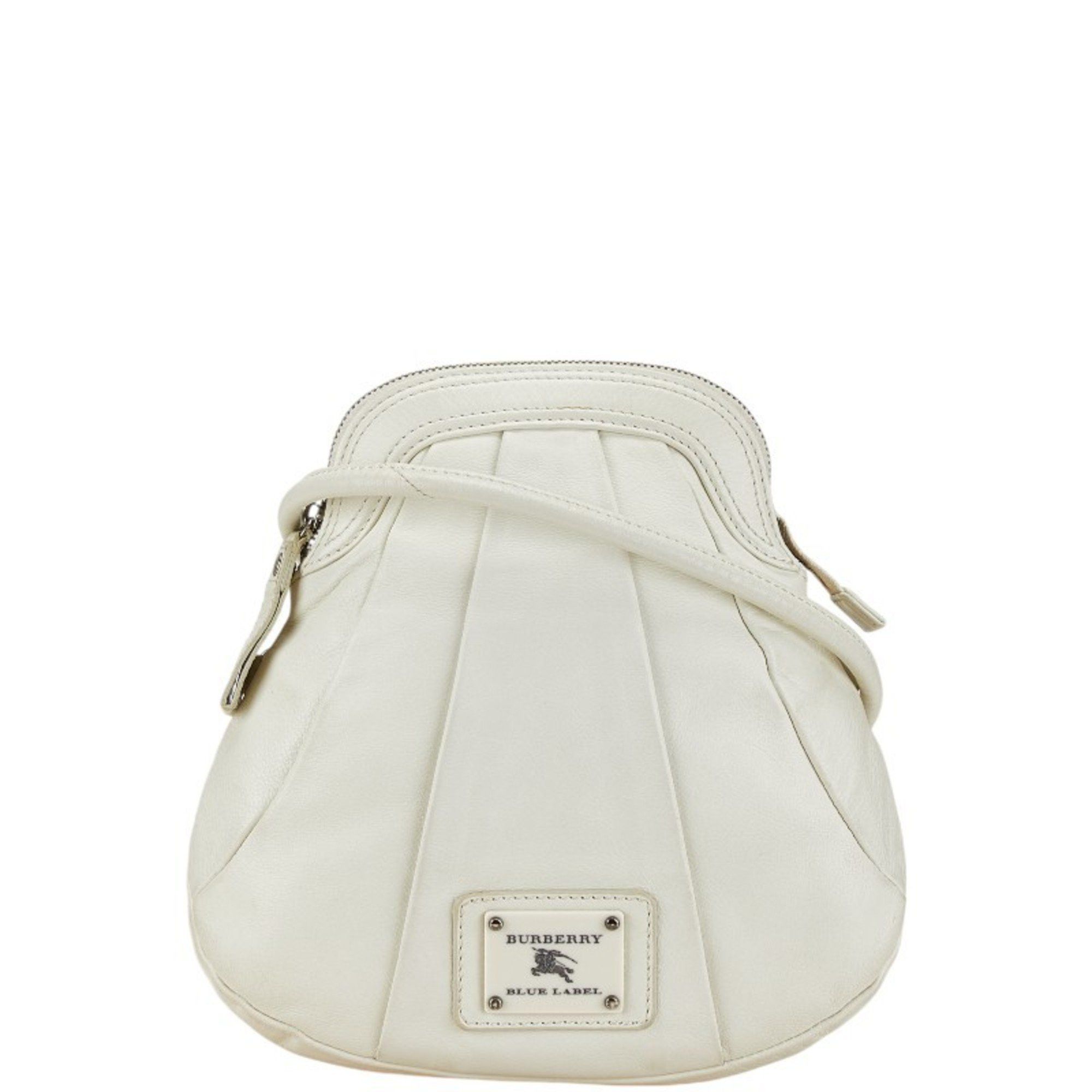 Burberry Burberry Blue Label Plate Shoulder Bag White Leather Women's BURBERRY BLUE LABEL Size ONE SIZE - 1 Thumbnail