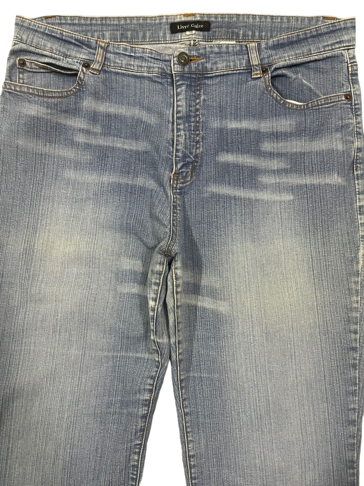14th Addiction Vintage Japanese Brand Blue Wash Style Bootcut Jeans Size US 33 - 3 Thumbnail
