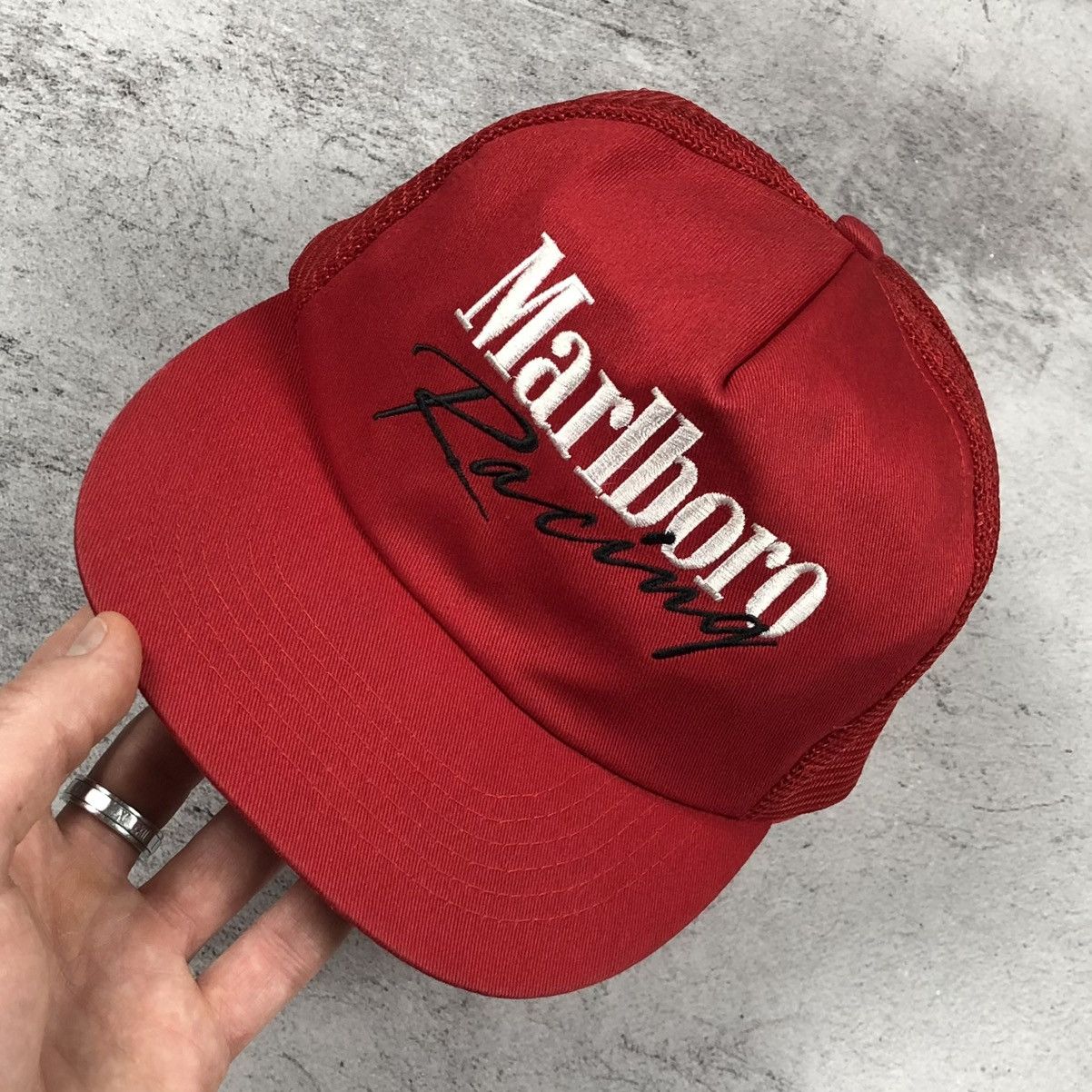 Marlboro 90s Rare Marlboro Racing Vintage Taiwan Trucker Cap Size ONE SIZE - 3 Thumbnail