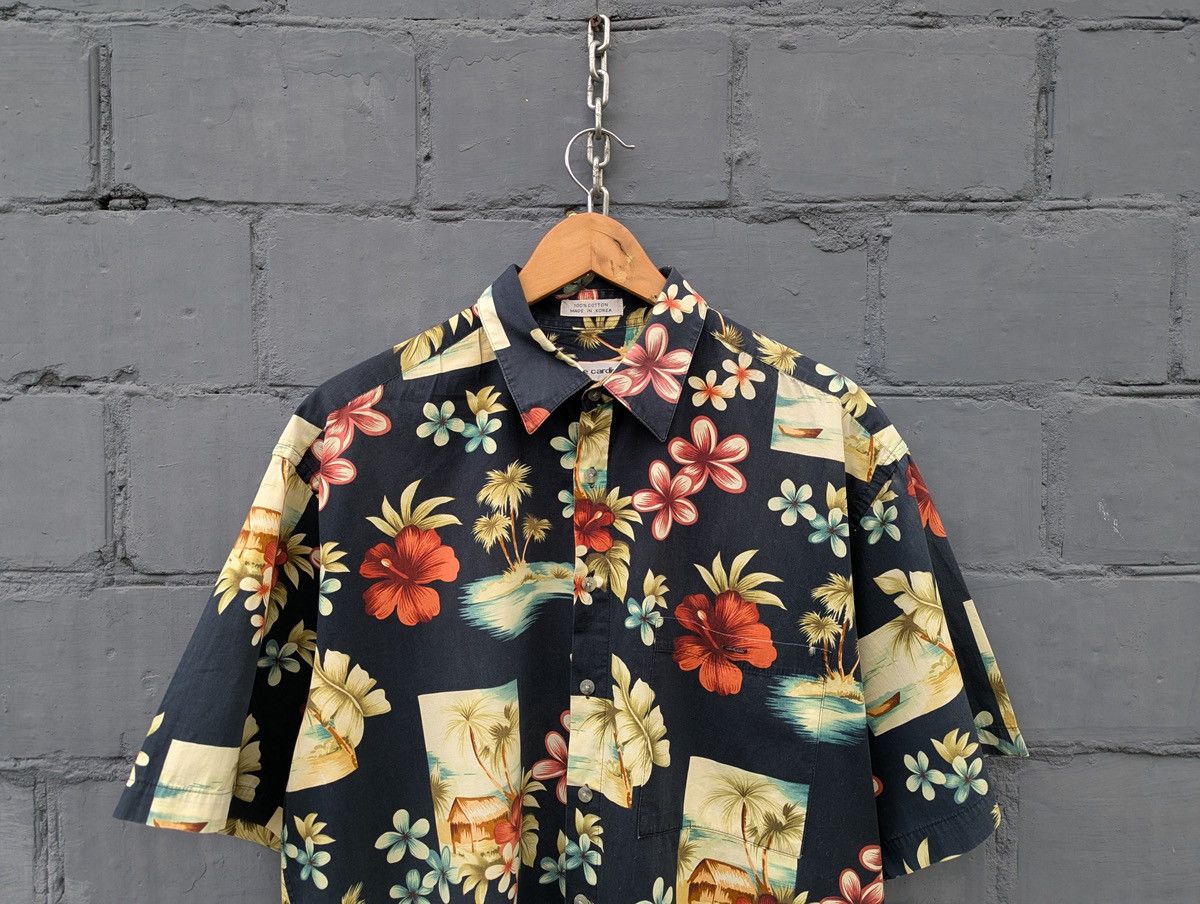 Pierre Cardin Pierre Cardin Hawaiian Shirt Cocktail Print Vintage Size US L / EU 52-54 / 3 - 3 Thumbnail