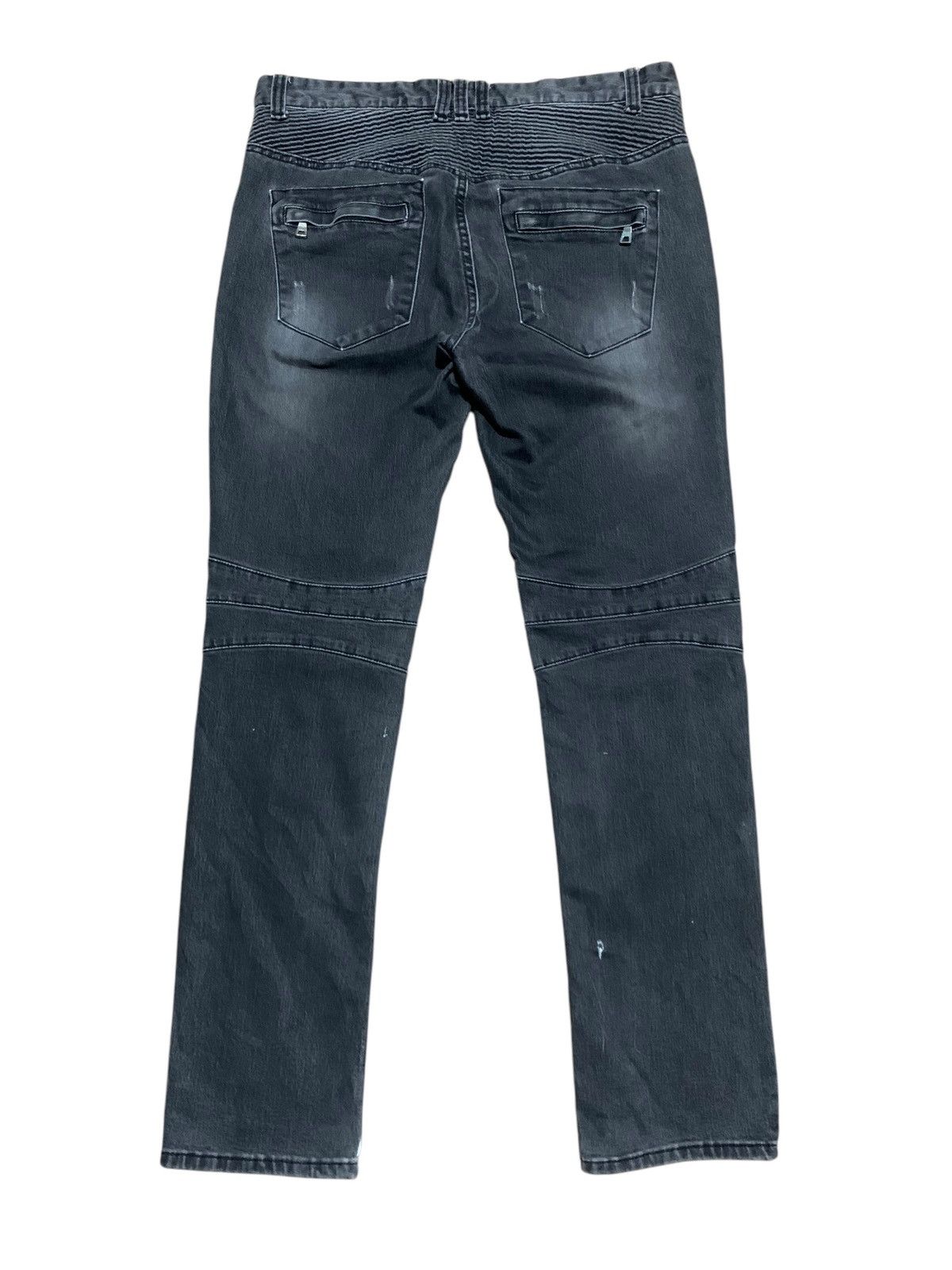 If Six Was Nine × Japanese Brand × Le Grande Bleu (L.G.B.) Adorable skinny biker denim jeans like balmain Size US 34 / EU 50 - 5 Thumbnail