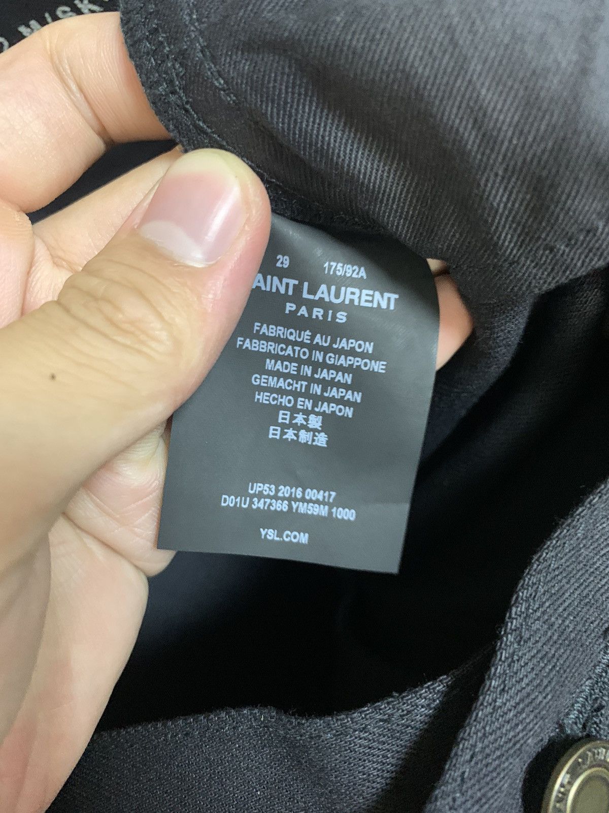 Saint Laurent Paris Saint Laurent 2016FW D02 black denim Size US 29 - 3 Thumbnail