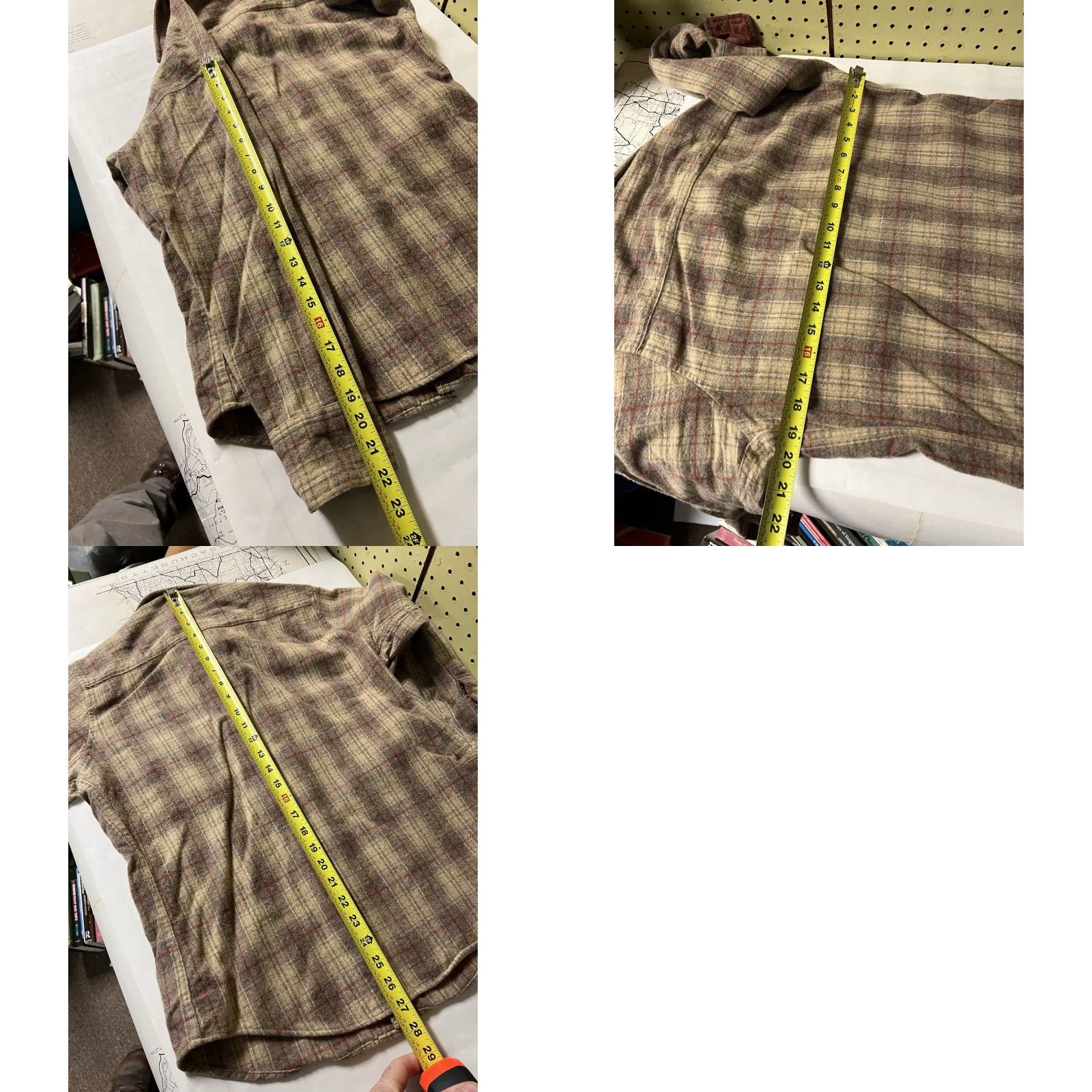 Vintage VINTAGE St. Johns Bay Men’s Wool Button-Up Shirt Plaid M Tan Brown Size US M / EU 48-50 / 2 - 8 Thumbnail