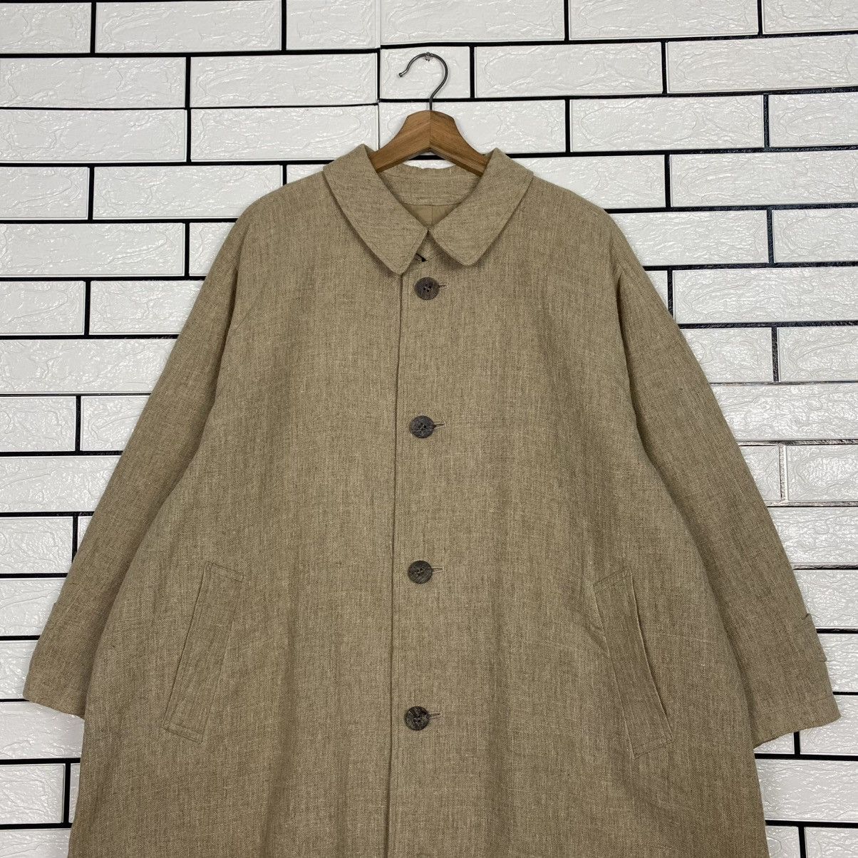 Issey Miyake Vintage Issey Miyake Oversized Balloon Jacket Linen Wool Size US L / EU 52-54 / 3 - 4 Thumbnail