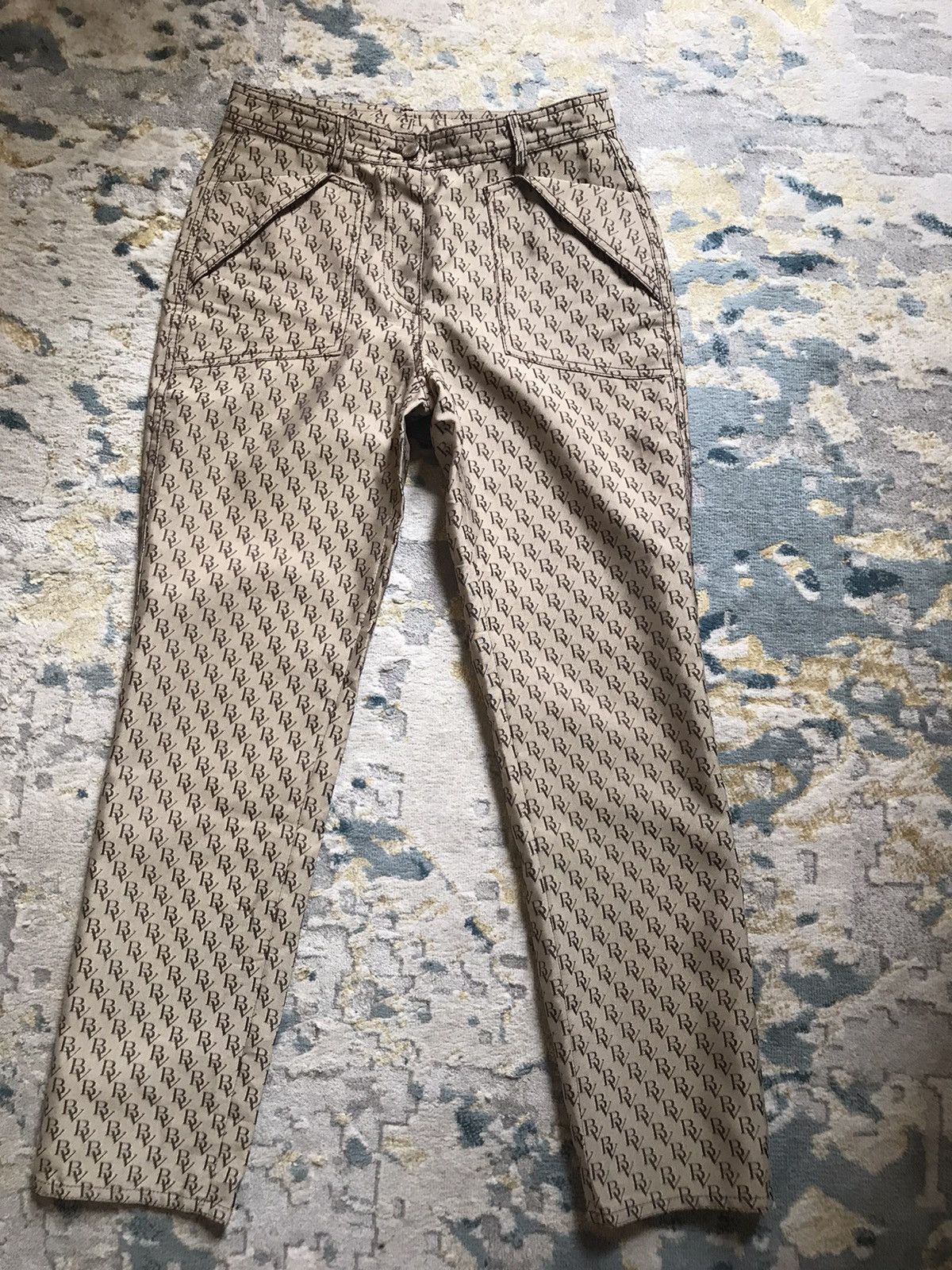 Bottega Veneta Bottega Veneta logo monogram trousers Size 27" / US 4 / IT 40 - 13 Thumbnail