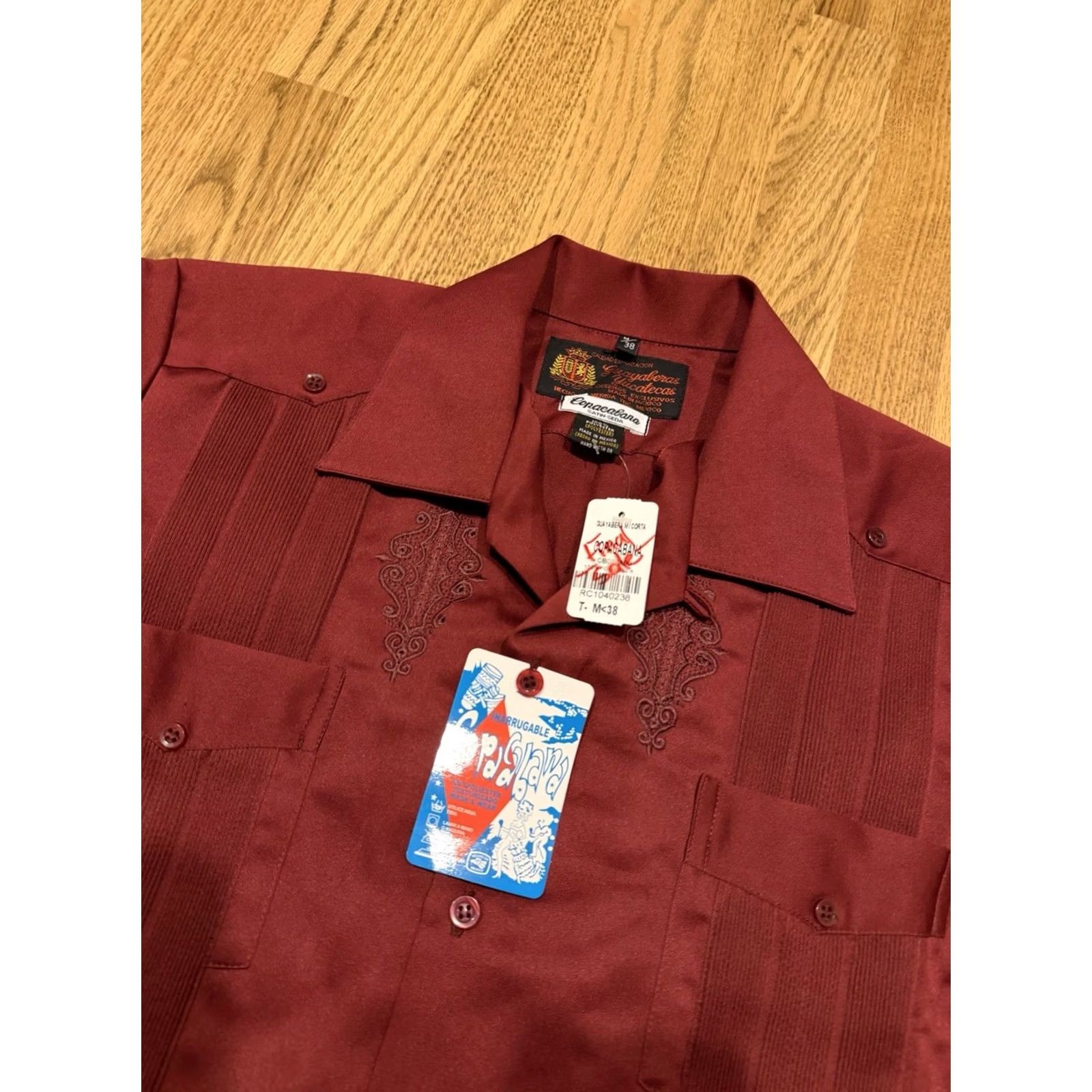 Vintage VINTAGE Guayabera Yucateca Shirt Medium Men’s Satin Mexican Copacabana NOS NWT Size US M / EU 48-50 / 2 - 7 Thumbnail