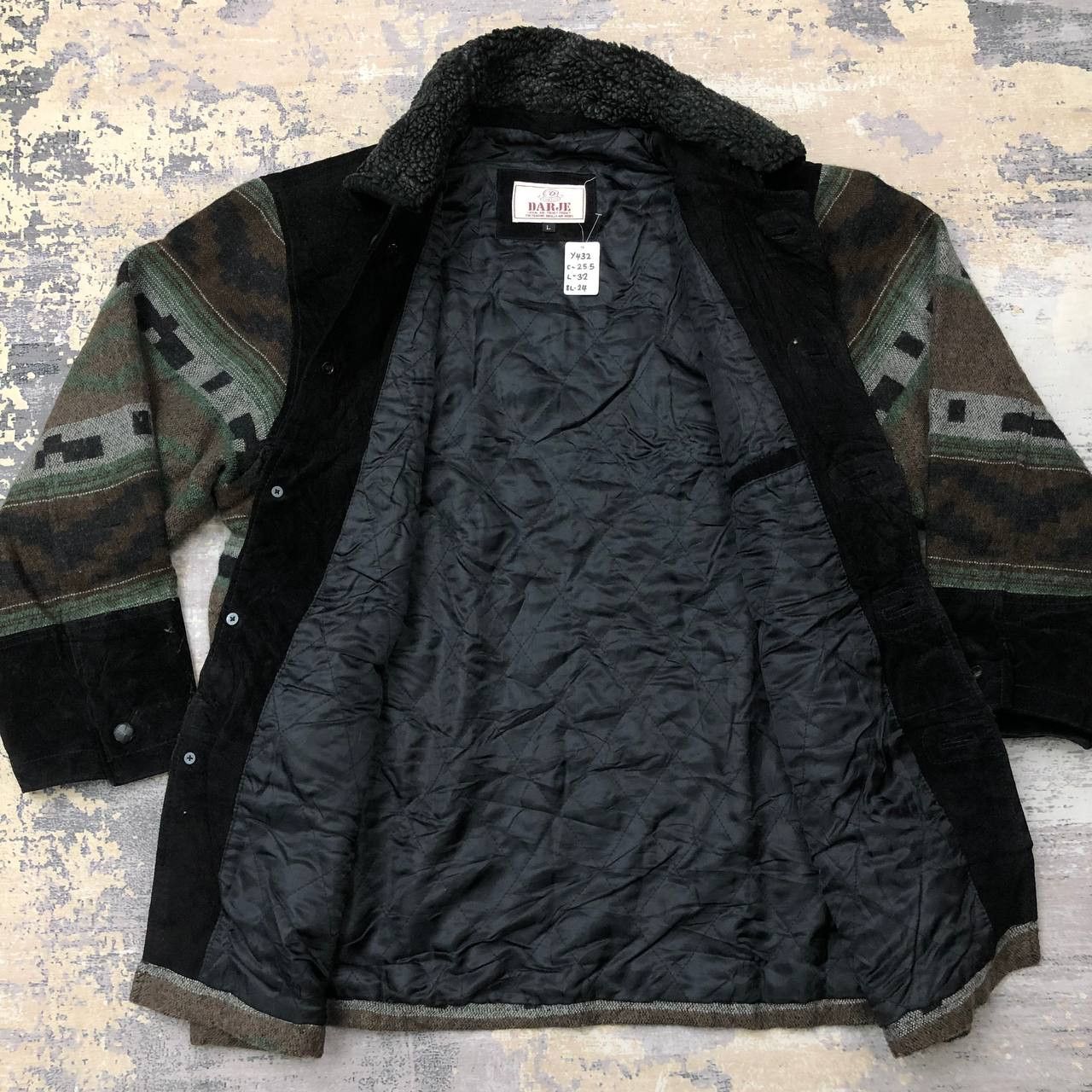 Japanese Brand × Vintage Y432 VTG JAPAN LEATHER X WOOL DARJE GRATIEY COAT Size US L / EU 52-54 / 3 - 3 Thumbnail