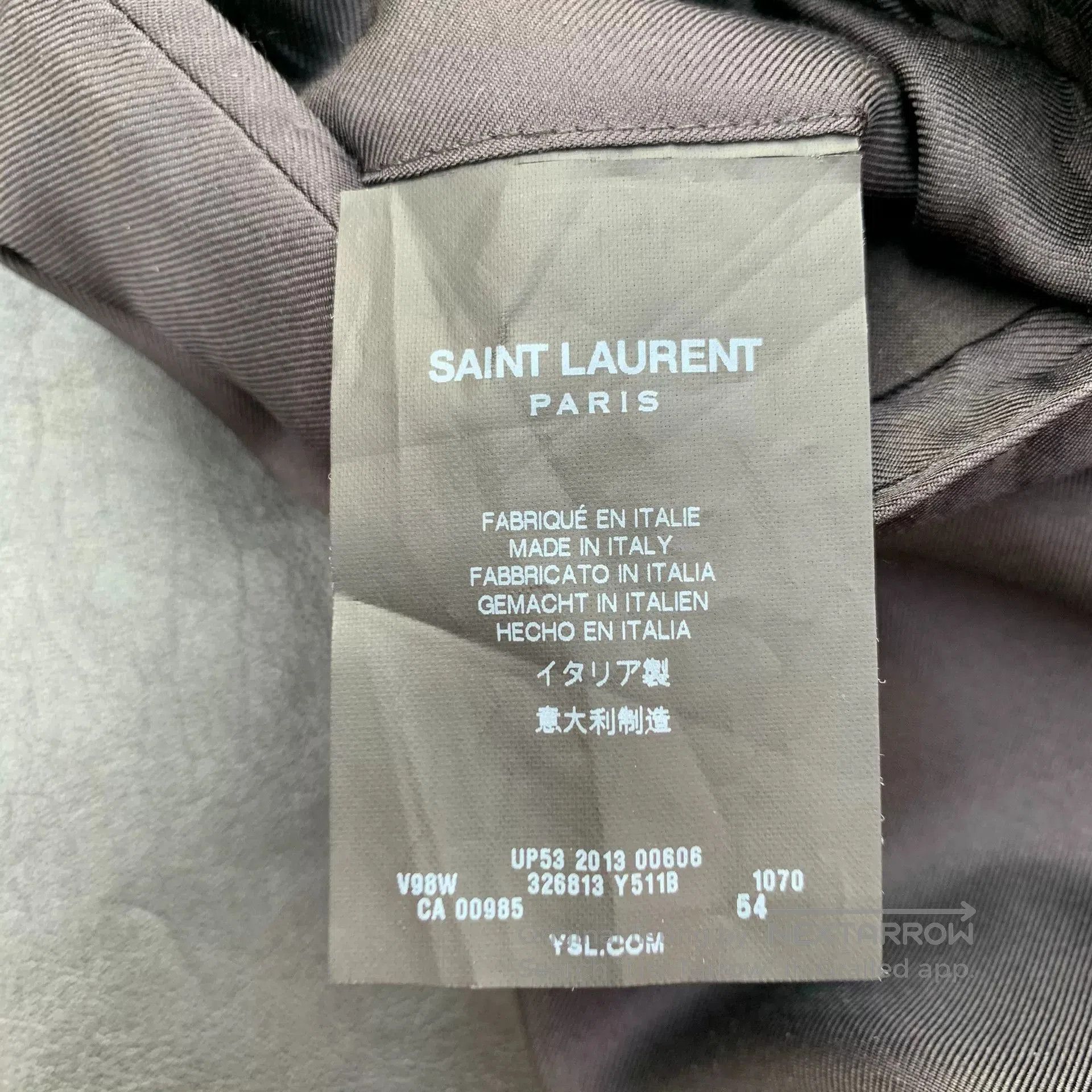 Saint Laurent Paris Saint Laurent 13FW Wool Leather Suit. Size US L / EU 52-54 / 3 - 7 Thumbnail