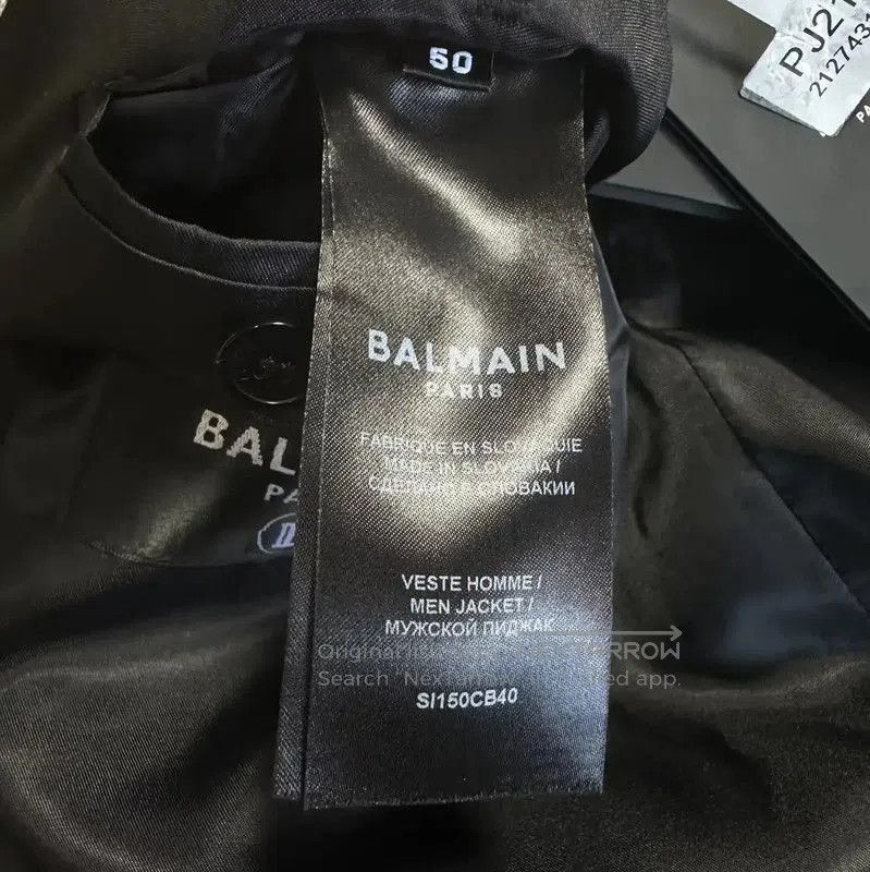 Balmain Balmain Black Wool Embroidered Men's Long Coat . Size US XL / EU 56 / 4 - 5 Thumbnail