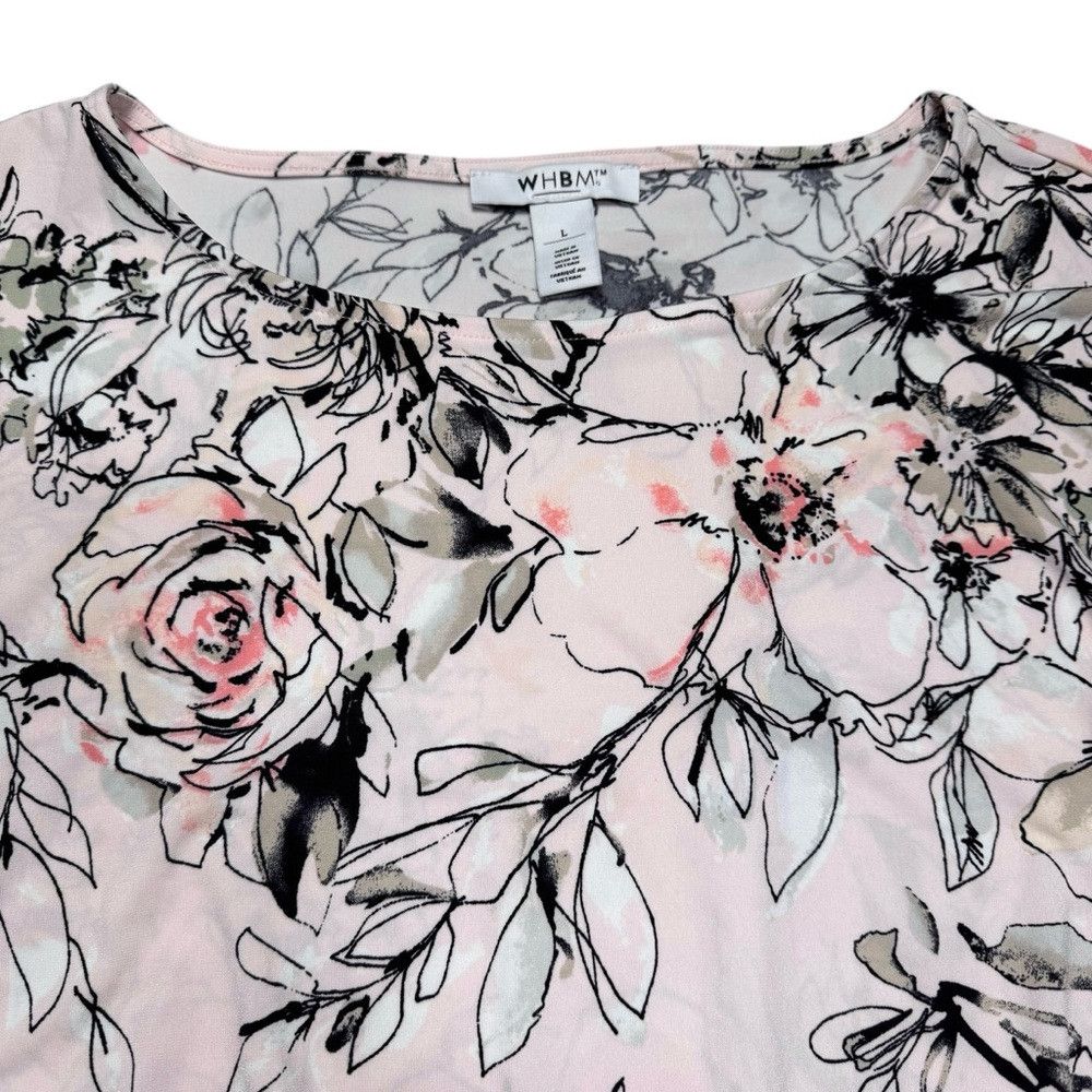White House Black Market White House Black Market Pink Floral Sleeveless Blouse Size Size L / US 10 / IT 46 - 9 Thumbnail