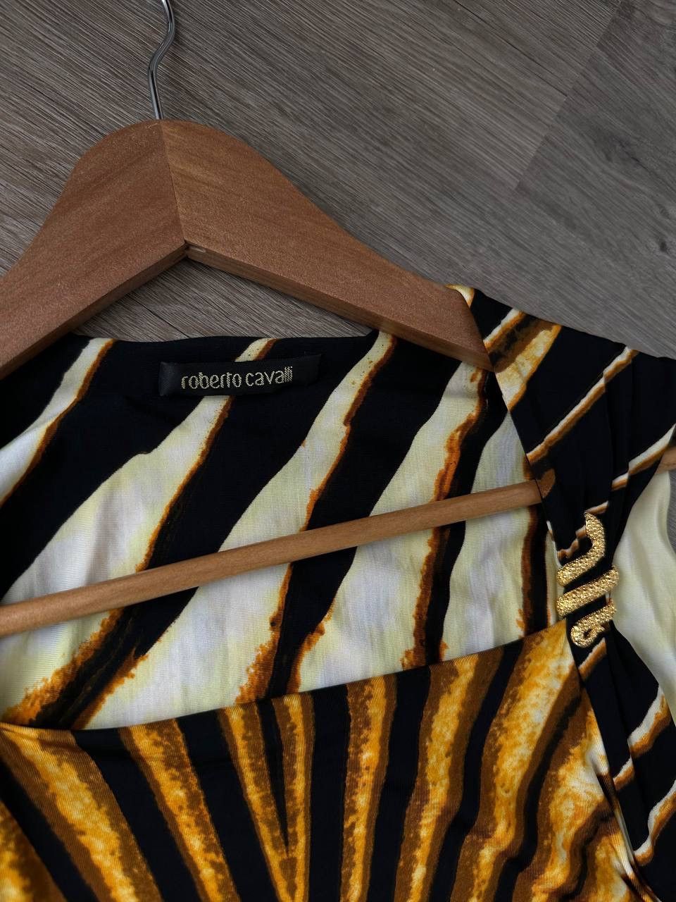 Japanese Brand × Roberto Cavalli × Vintage Vintage Roberto Cavalli Spring Striped Evening Womens Dress Size XS / US 0-2 / IT 36-38 - 10 Thumbnail