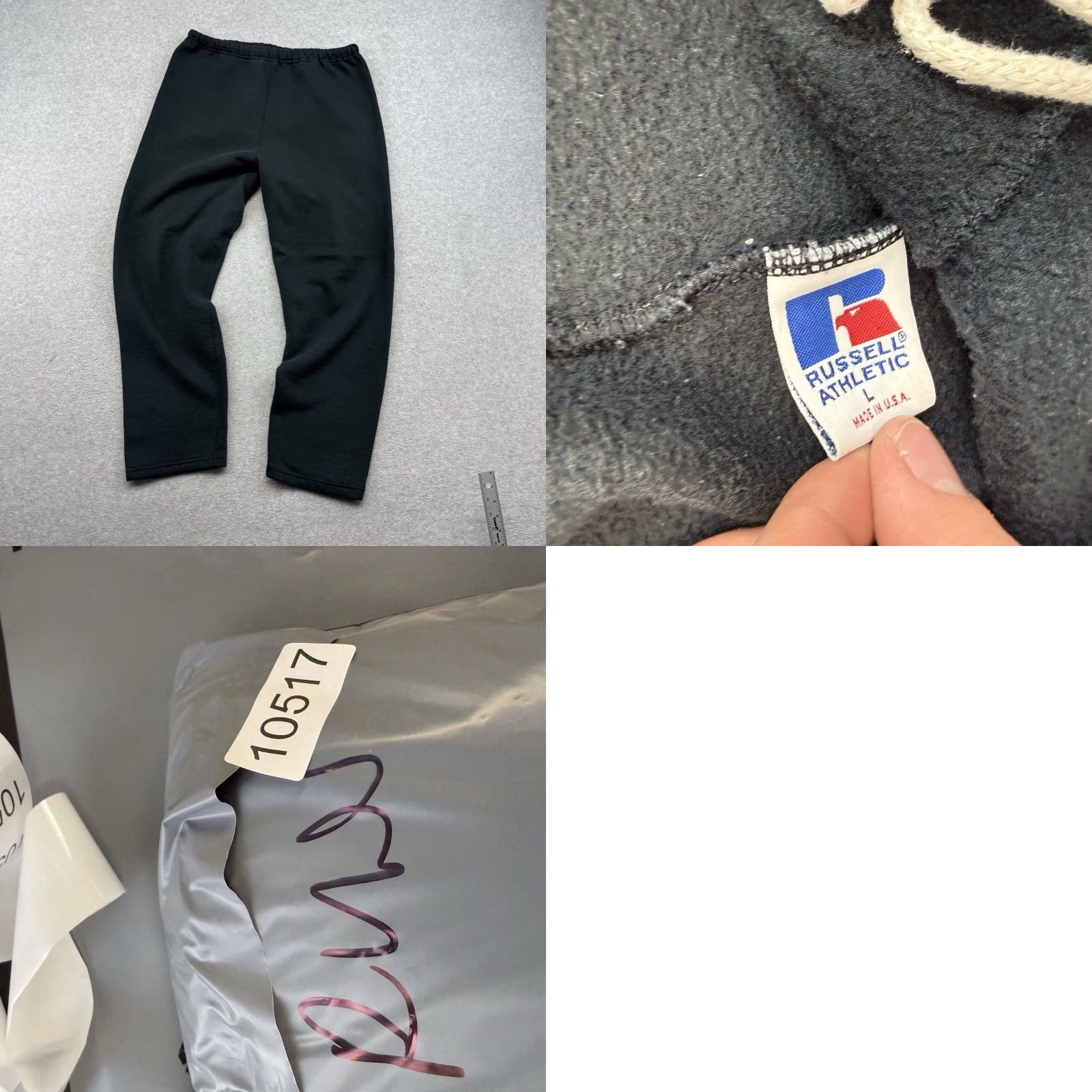 Russell Athletic VINTAGE Russell Athletic Sweatpants Mens L Black Regular Fit Drawstring USA 90s 80s Classic Hipster Athletic Branch Size US 33 - 8 Thumbnail