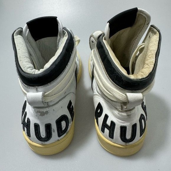 Rhude Rhude Rhecess High Top Sneakers White Black Men’s Size 8 Size US 8 / EU 41 - 4 Thumbnail