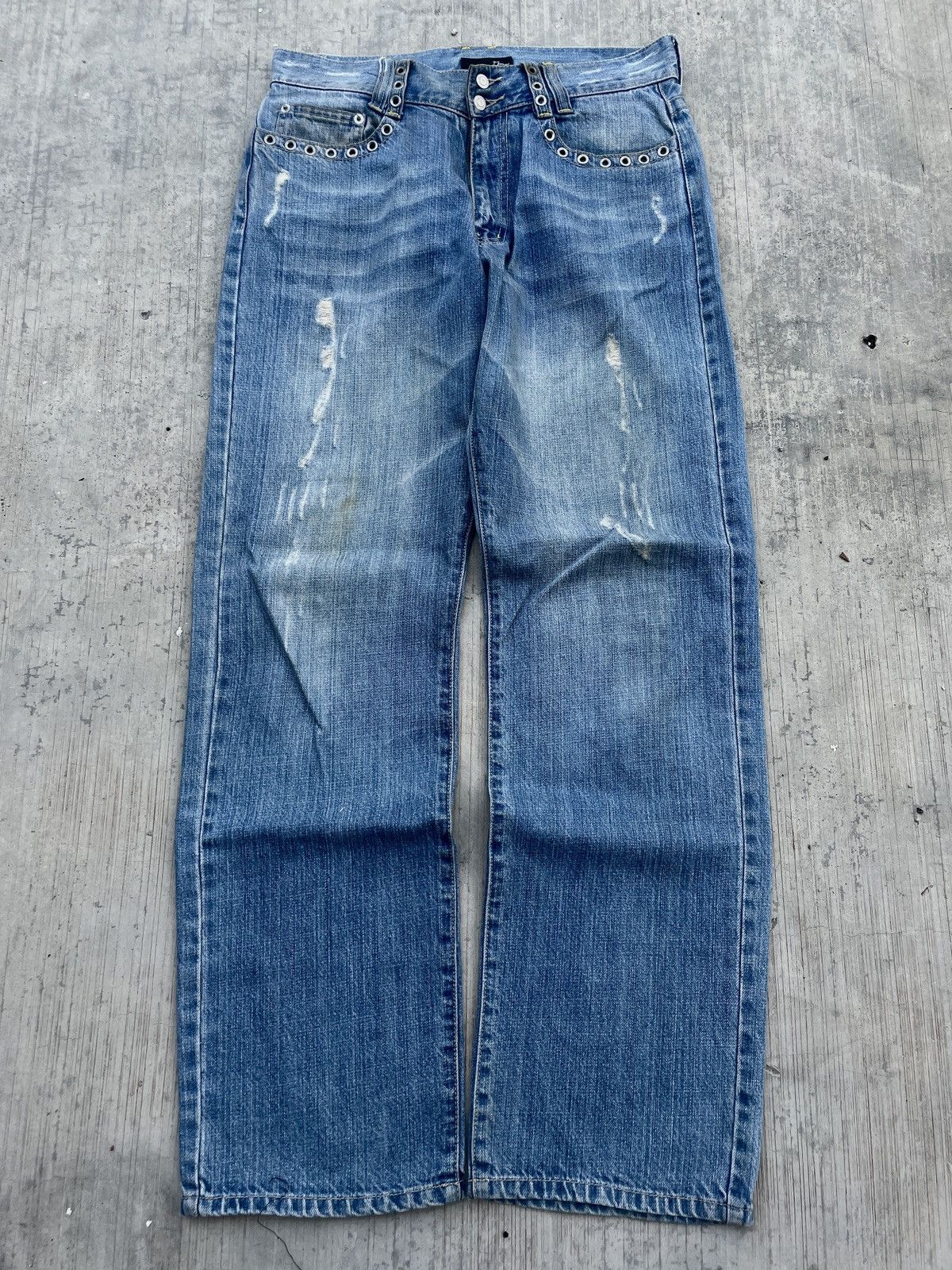 Japanese Brand 2000s JAPANESE BRAND J’AIME HOMME DISTRESSED PUNK Size US 32 / EU 48 - 1 Thumbnail
