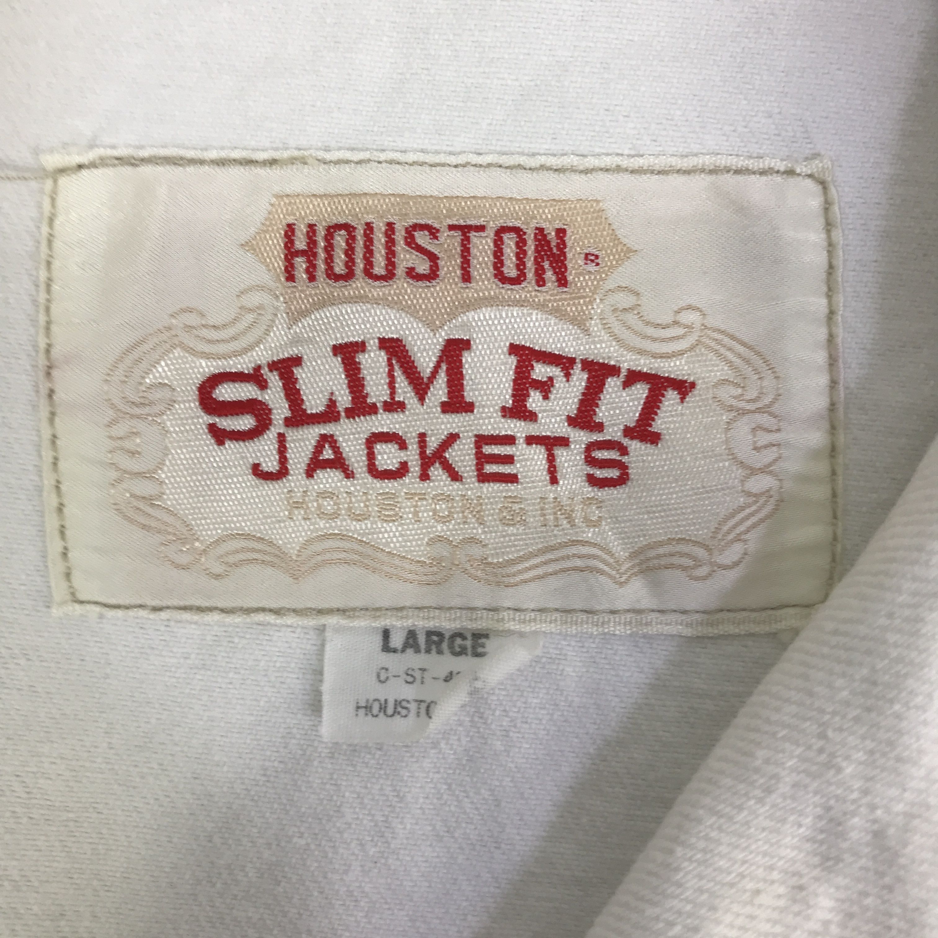 Japanese Brand HOUSTON DENIM DOUBLE COLLAR BIKER STYLE JACKET K78B4 Size US L / EU 52-54 / 3 - 9 Thumbnail